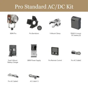 Hobolite Pro 300W Bi-Color Continuous LED Light AC/DC Kit