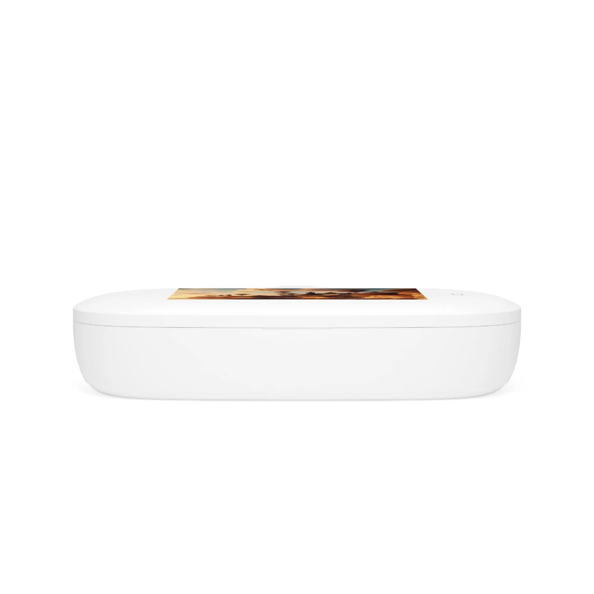 House on the coastline on a cloudy day minimal design  UV Phone Sanitizer and Wireless Charging Pad