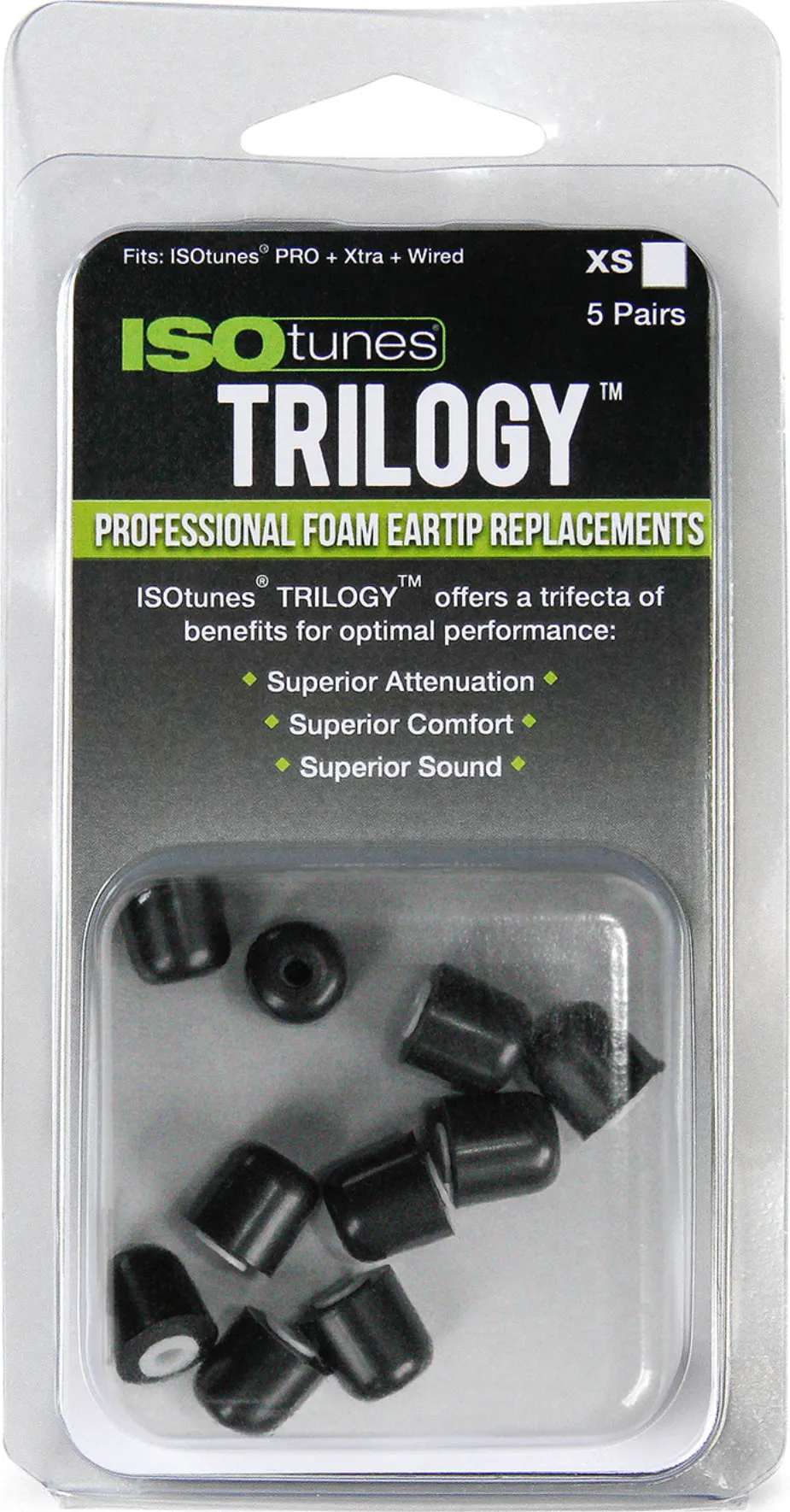 ISOtunes Trilogy Foam Replacement Eartips (5 Pair Pack) Mixed | Buy ISOtunes Trilogy Foam Replacement Eartips (5 Pair Pack) Mixed here | Outnorth