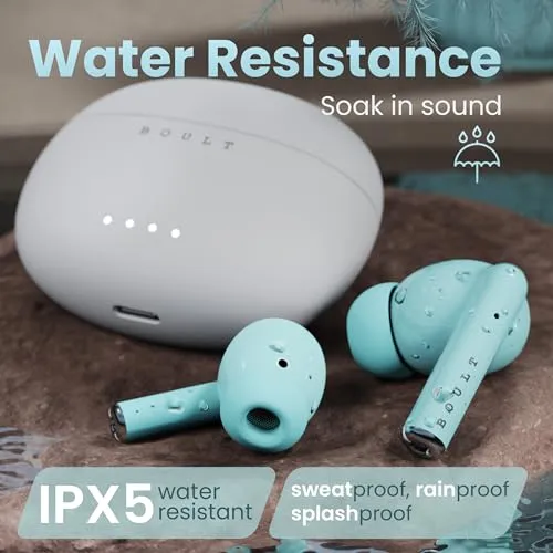 Jashiya Boult Audio Newly Launched W20 Truly Wireless in Ear Earbuds with 35H Playtime, Zen™ ENC Mic, 45ms Low Latency, 13mm Bass Drivers, Type-C Fast Charging, Made in India, IPX5 ear buds TWS