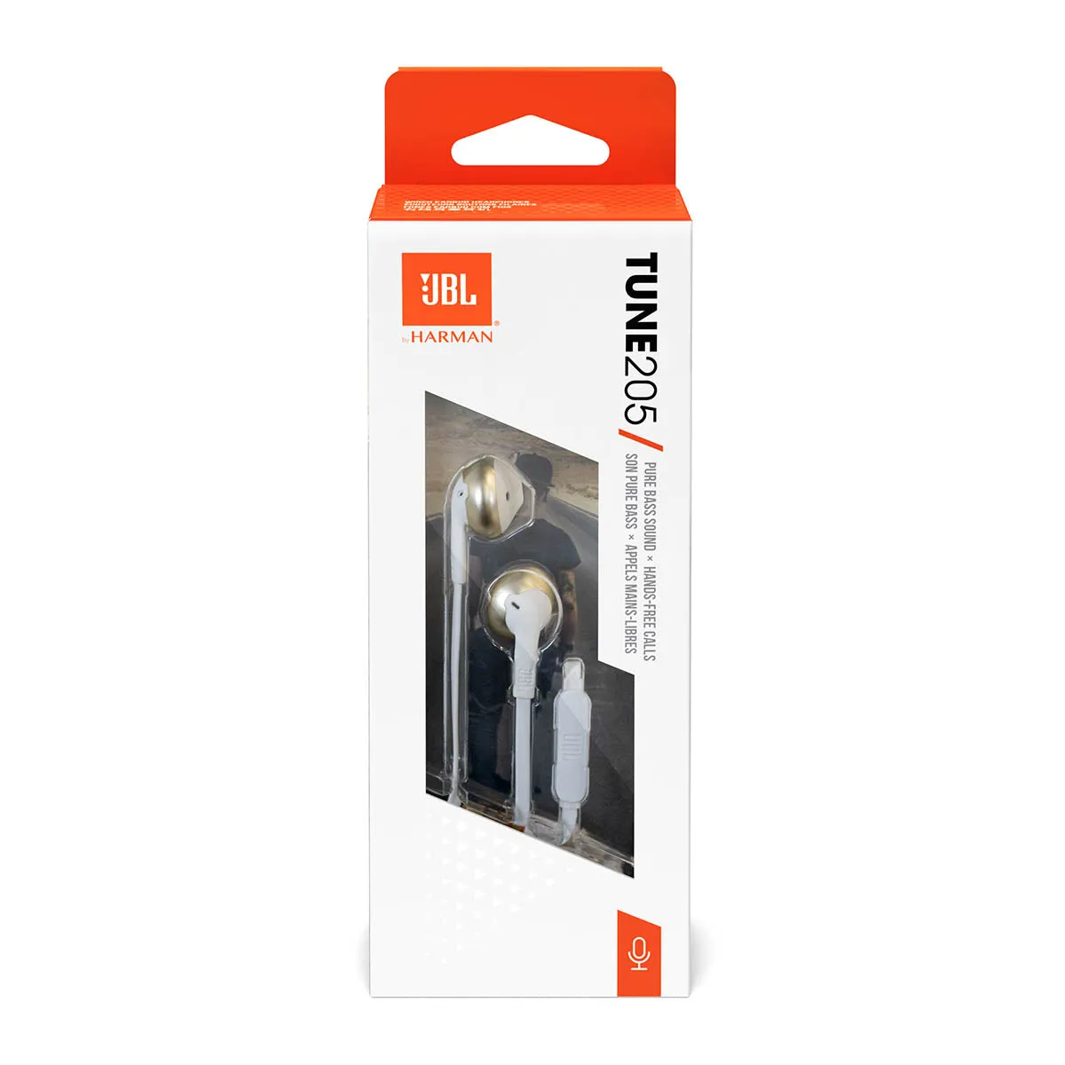 JBL Tune 205 Wired In-Ear Headphones - Champagne Gold