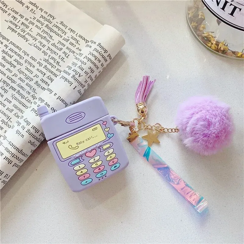 Kawaii Retro Mobile Phone AirPods Case
