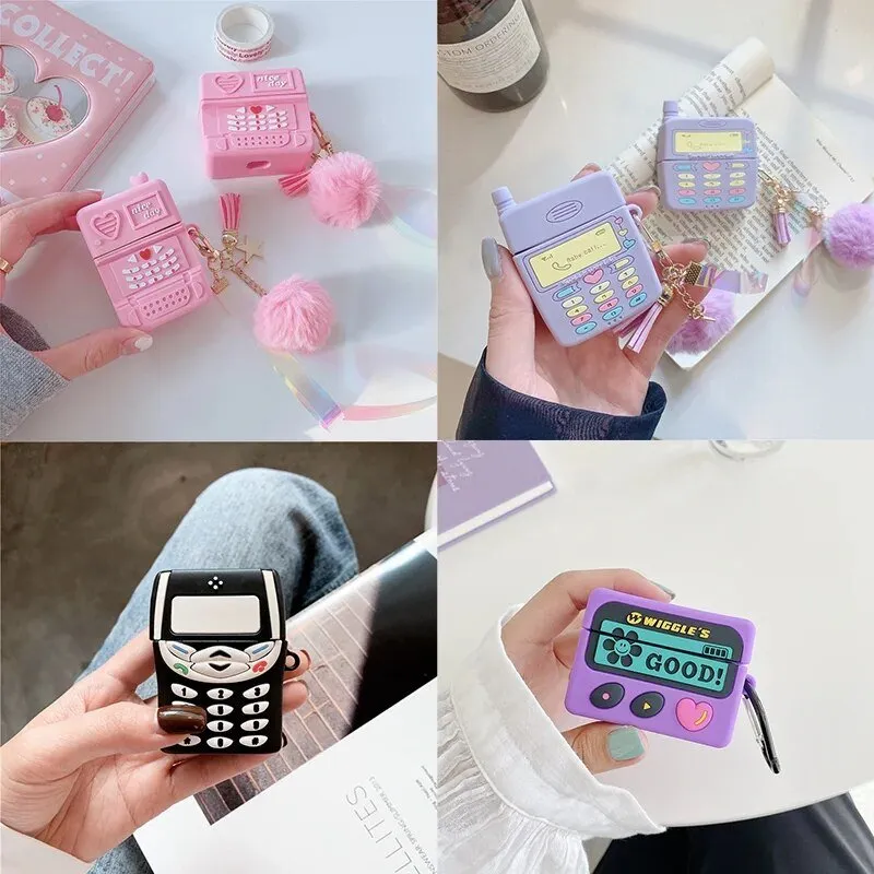 Kawaii Retro Mobile Phone AirPods Case