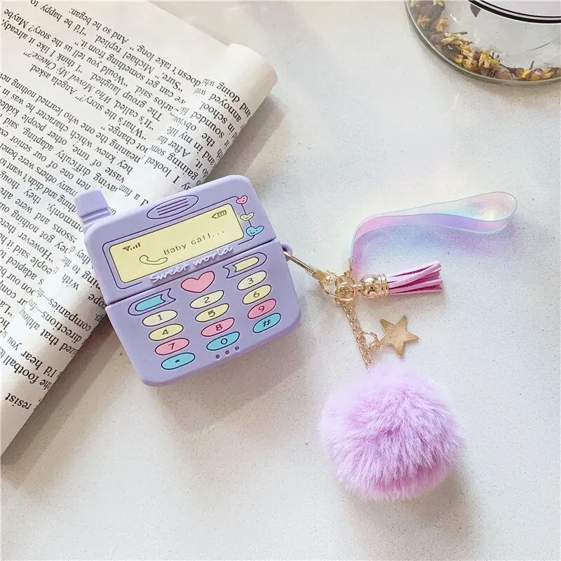Kawaii Retro Mobile Phone AirPods Case