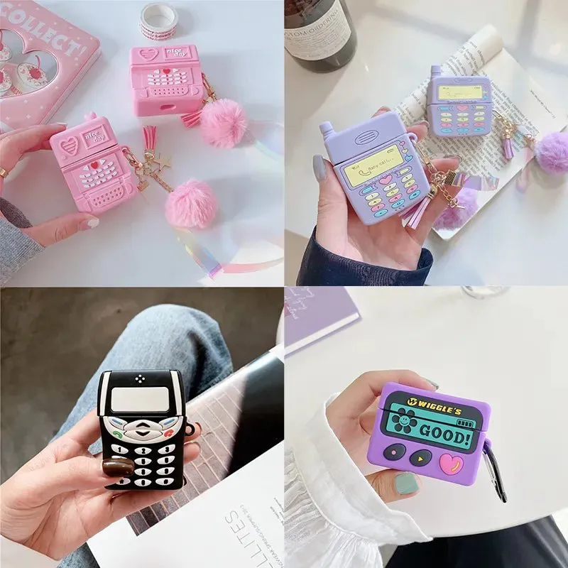 Kawaii Retro Mobile Phone AirPods Case