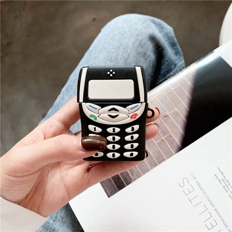 Kawaii Retro Mobile Phone AirPods Case