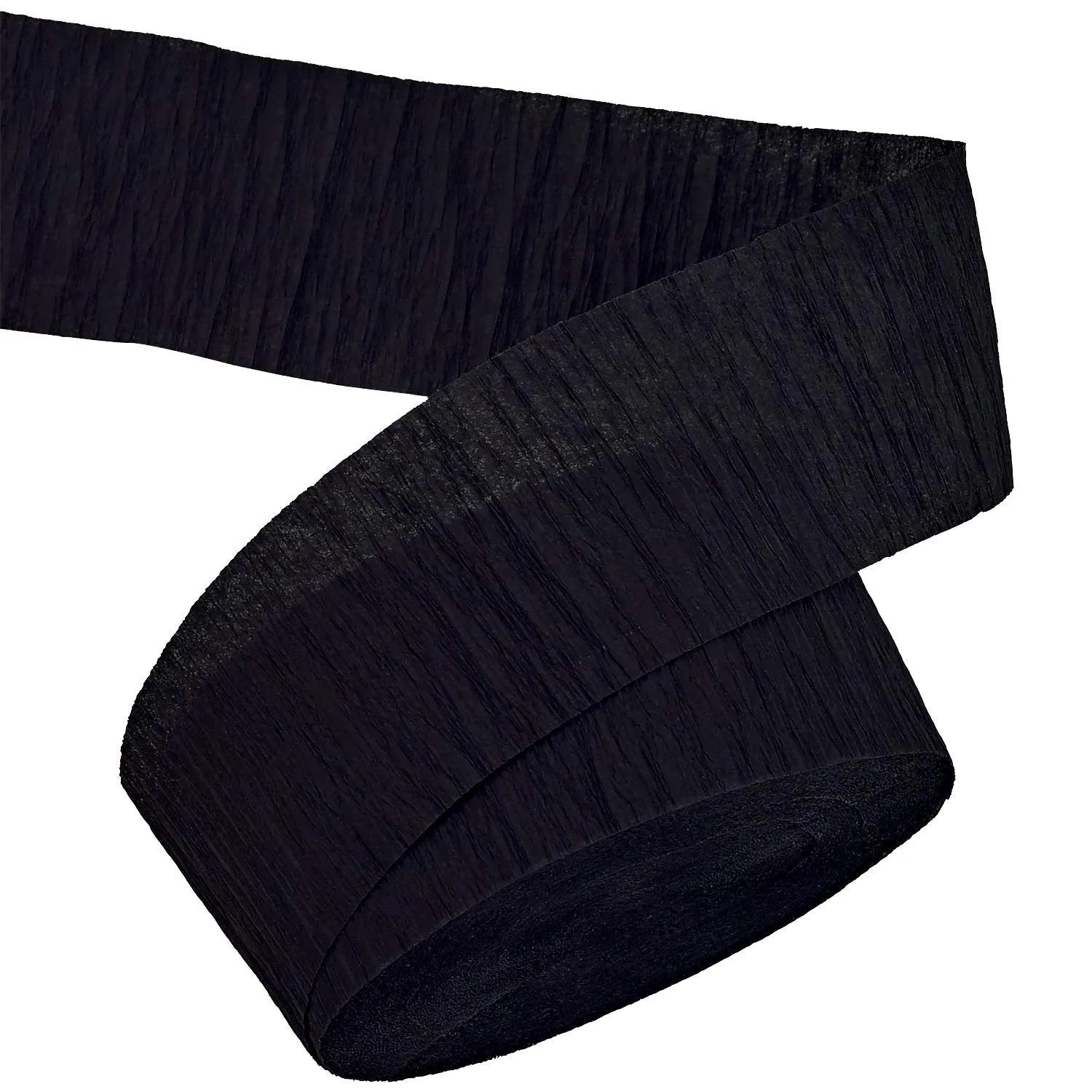 Kicko Black Velvet Crepe Streamers - 2 Pack, 162 Feet x 1.75 Inches - for Kids, Party