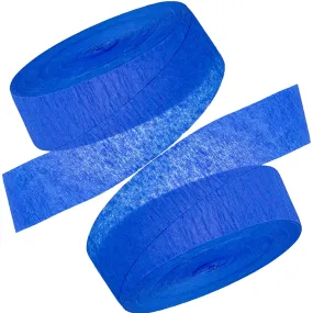 Kicko Bright Blue Crepe Streamers - 1000 Feet x 1.75 Inches - 2 Pack of Streamer Rolls