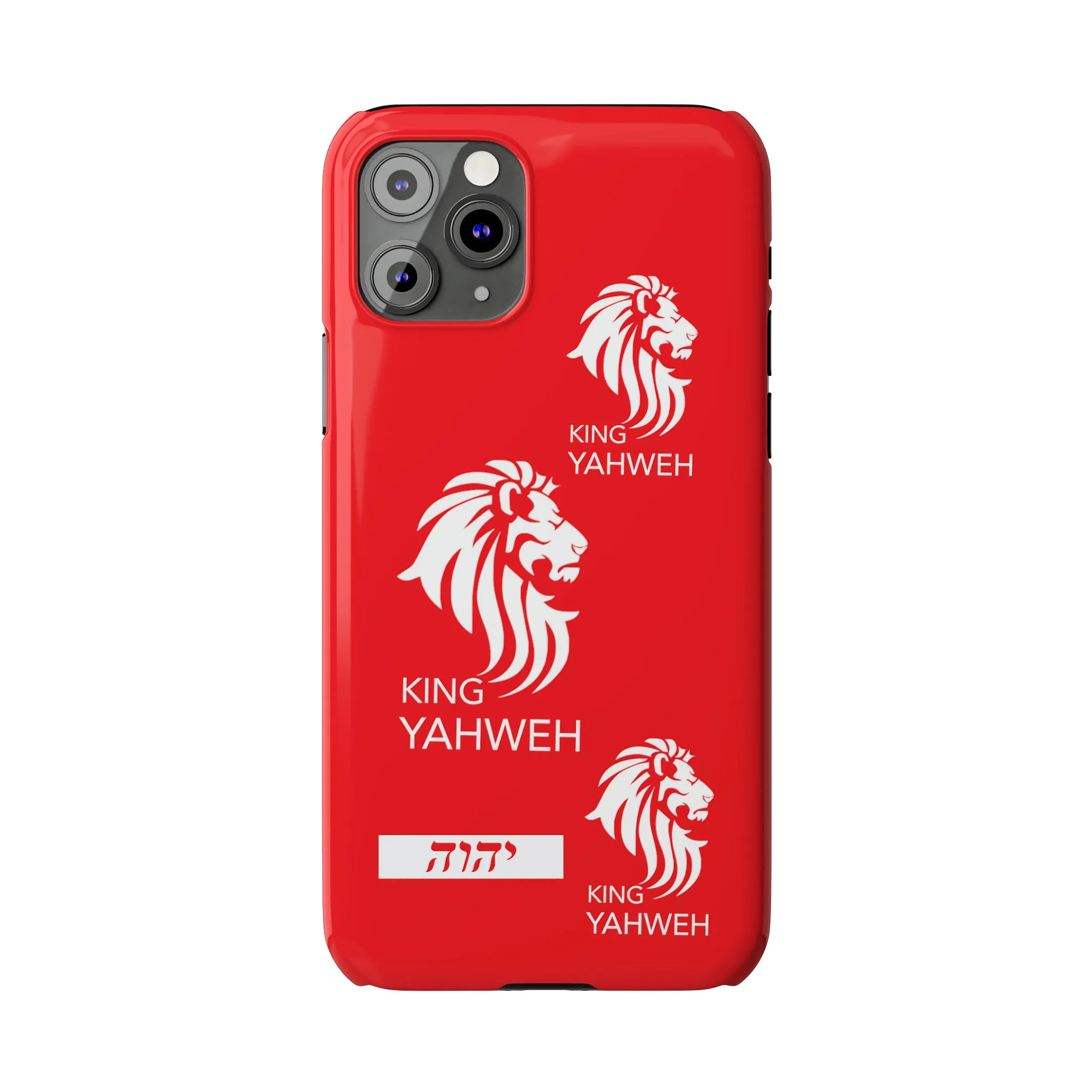 King YAHWEH Trends Slim Phone Case (Red/White lion)