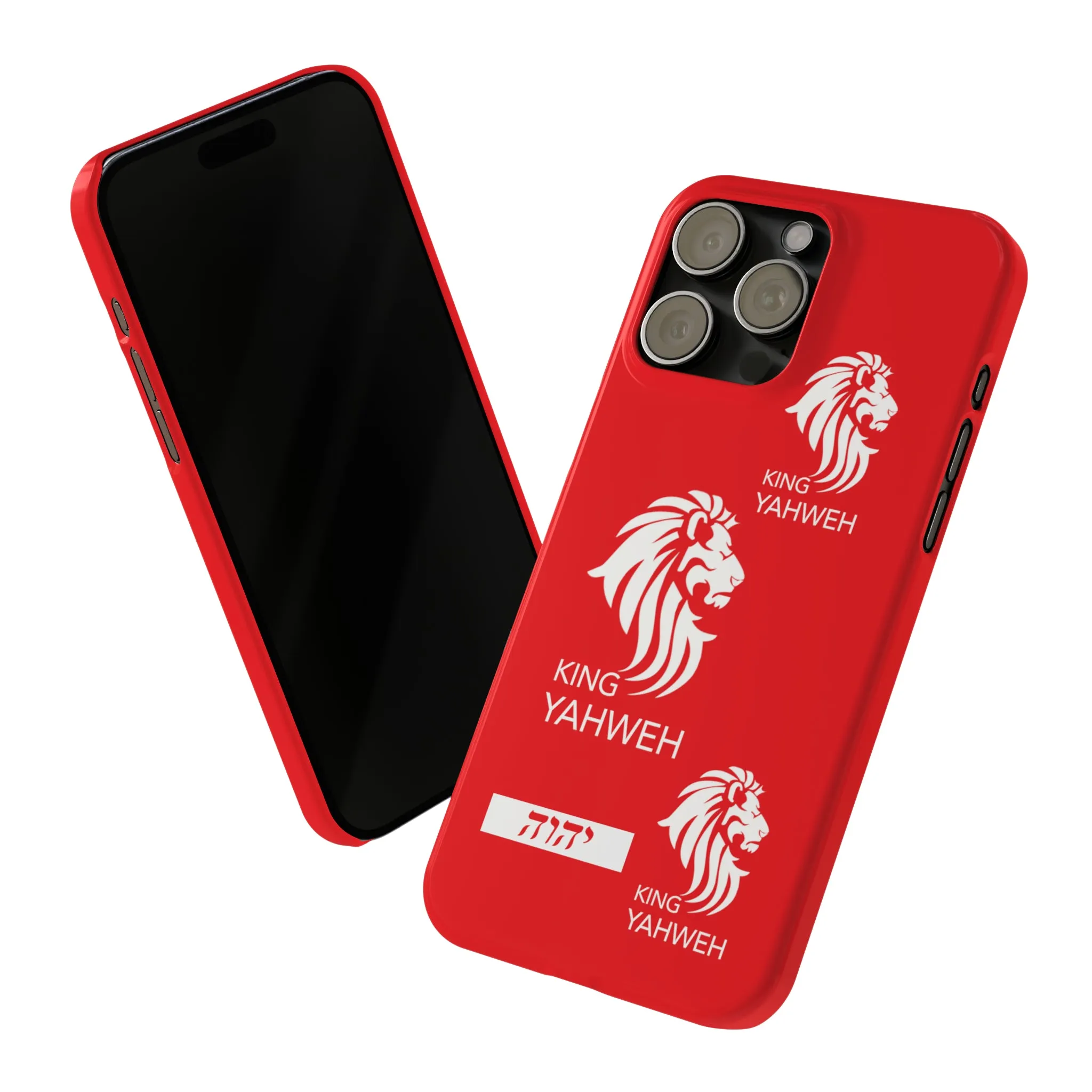 King YAHWEH Trends Slim Phone Case (Red/White lion)