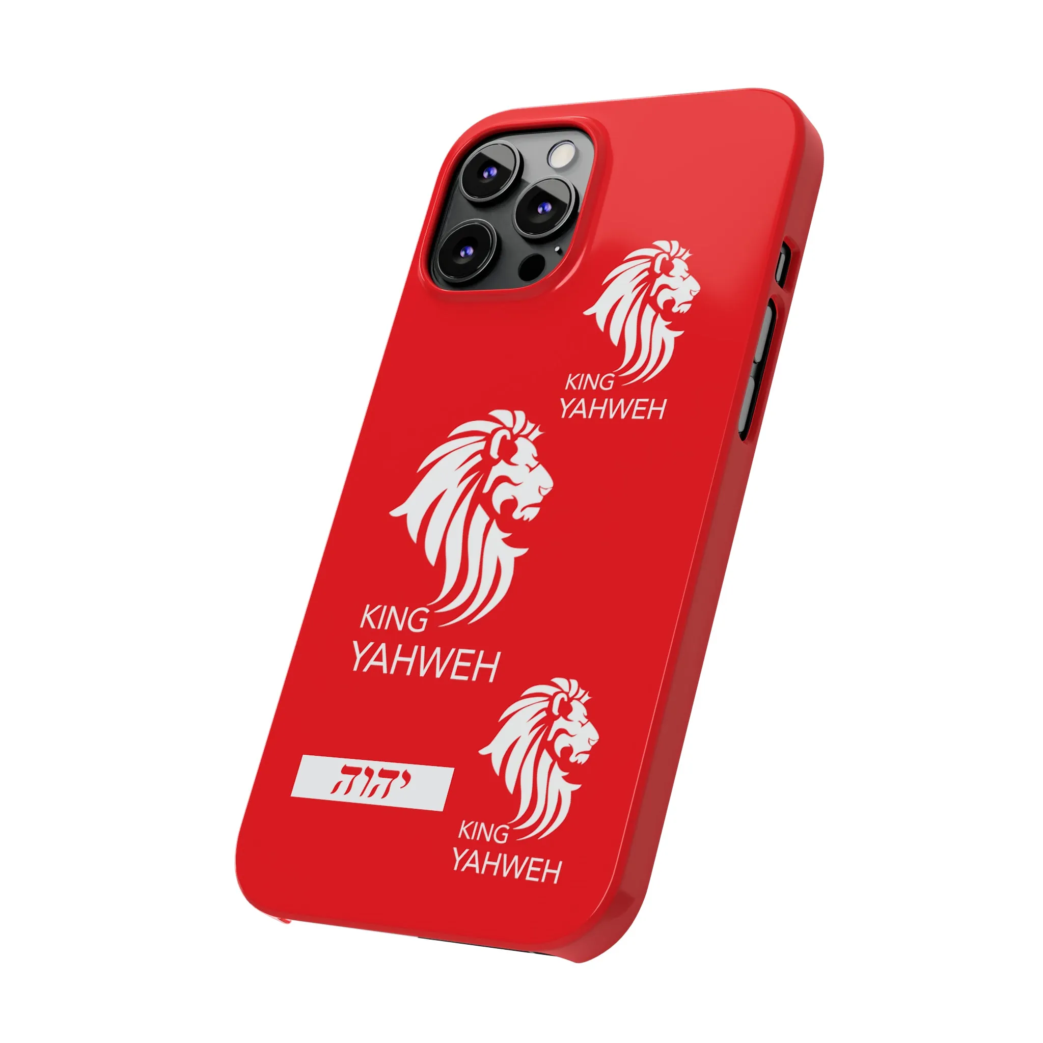 King YAHWEH Trends Slim Phone Case (Red/White lion)