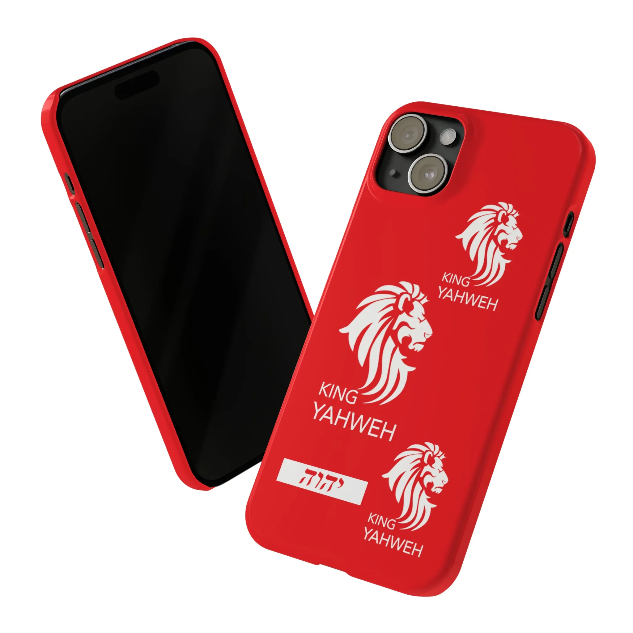 King YAHWEH Trends Slim Phone Case (Red/White lion)