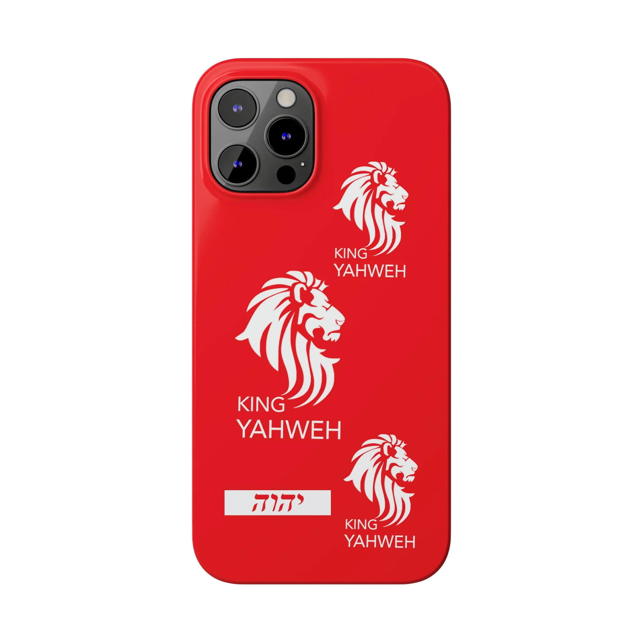 King YAHWEH Trends Slim Phone Case (Red/White lion)
