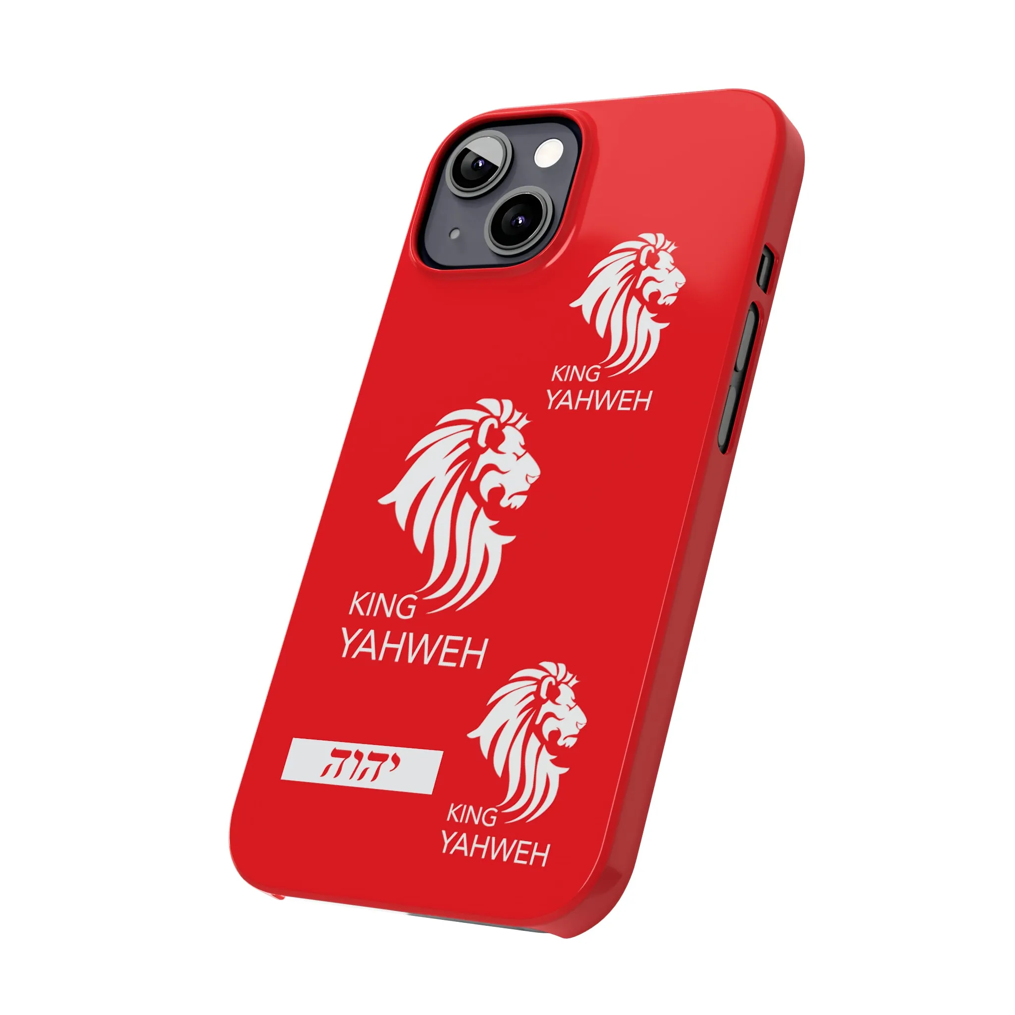 King YAHWEH Trends Slim Phone Case (Red/White lion)