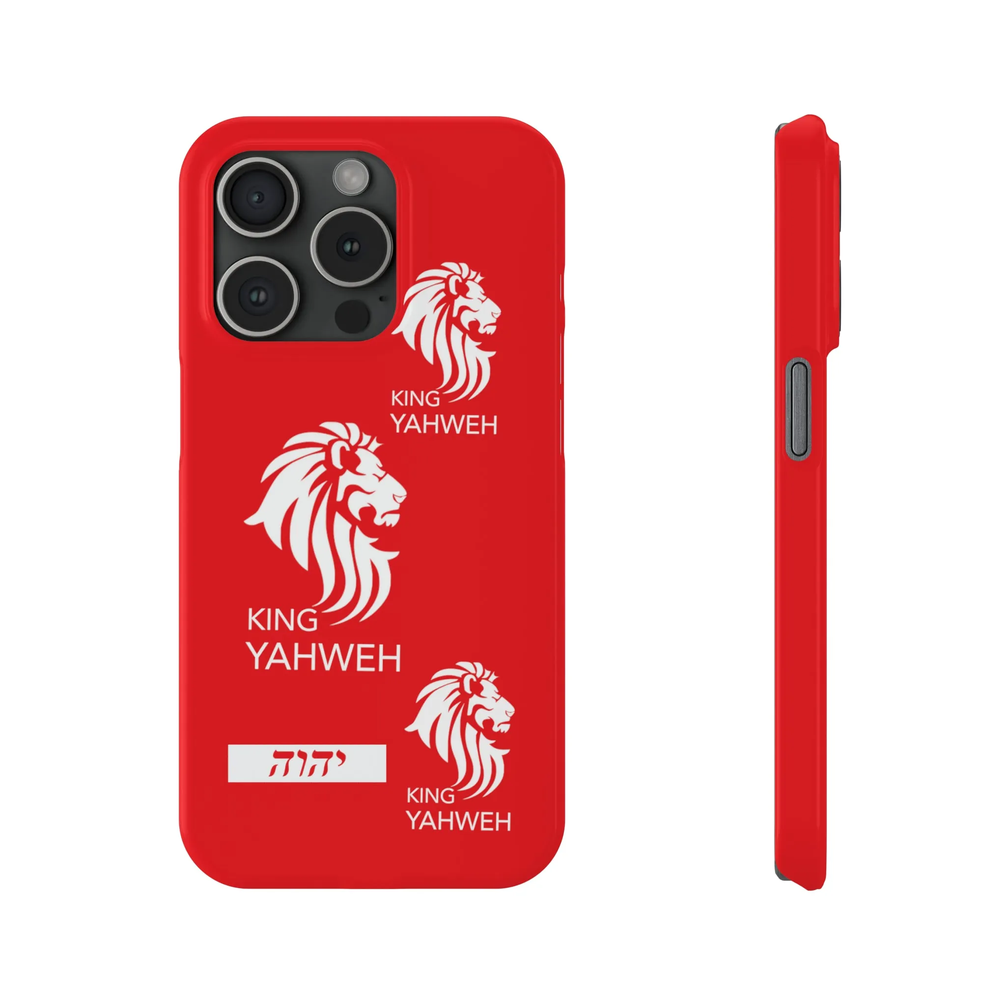 King YAHWEH Trends Slim Phone Case (Red/White lion)