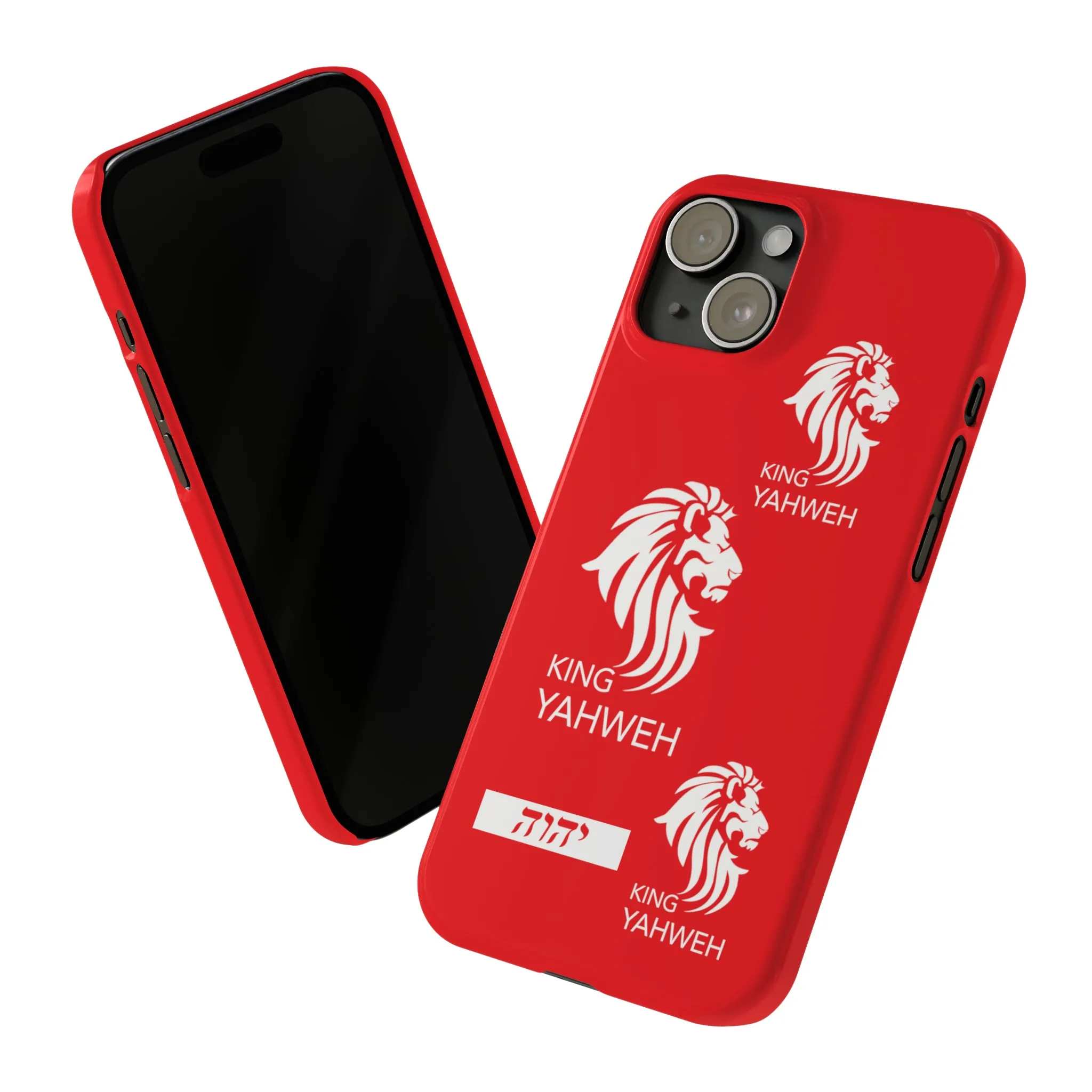 King YAHWEH Trends Slim Phone Case (Red/White lion)