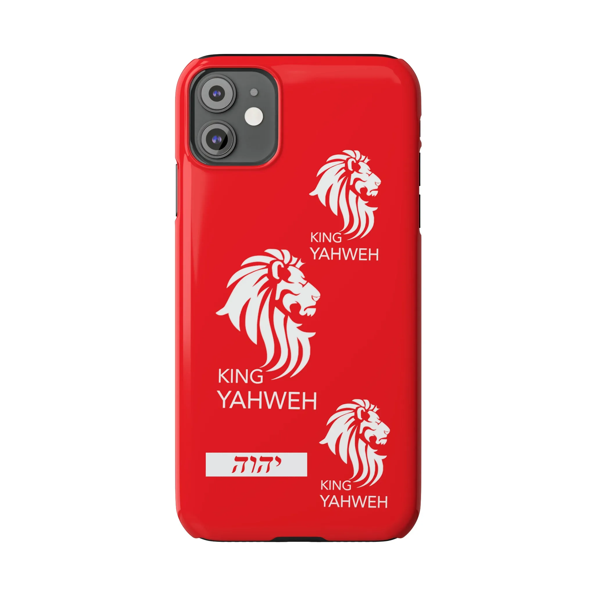 King YAHWEH Trends Slim Phone Case (Red/White lion)