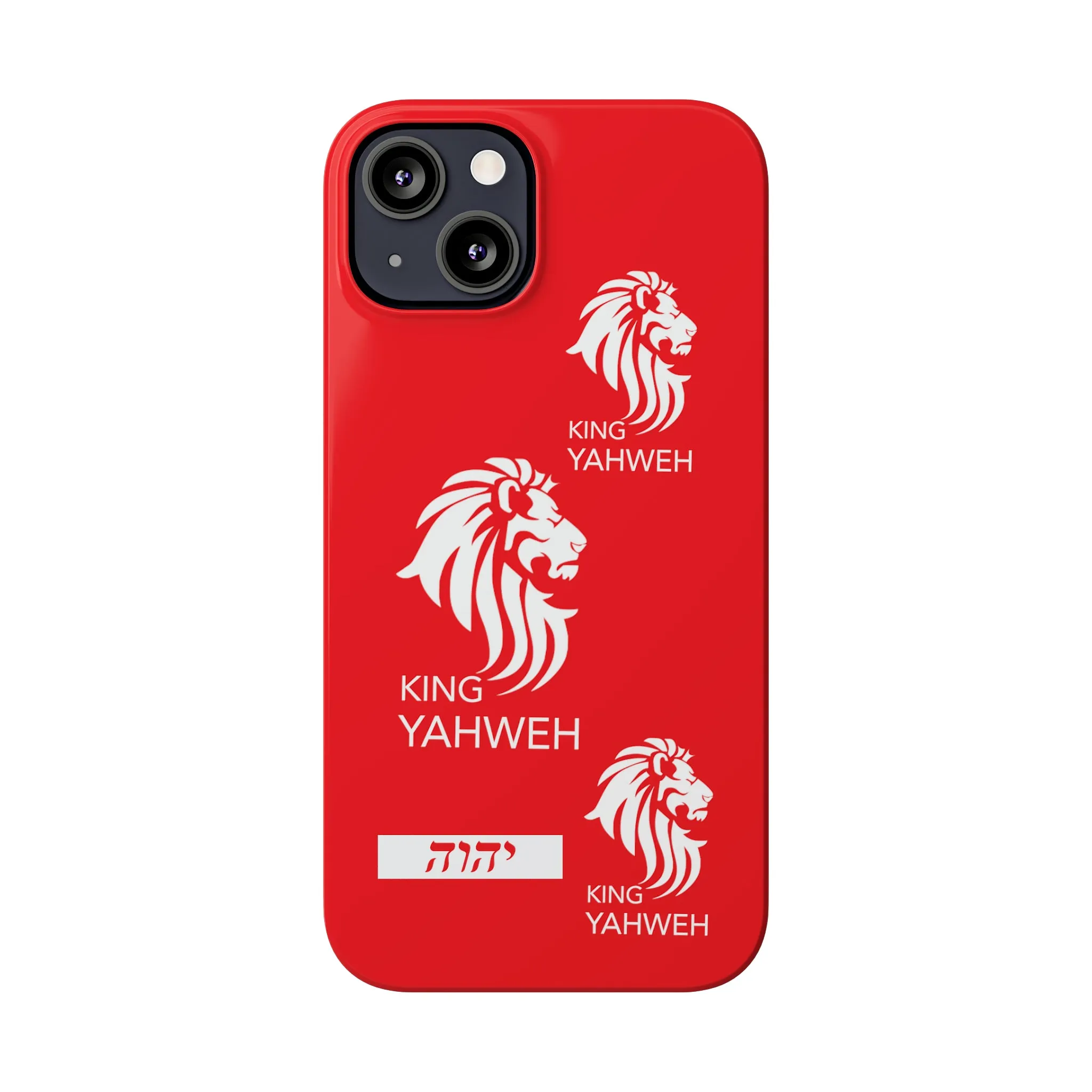 King YAHWEH Trends Slim Phone Case (Red/White lion)