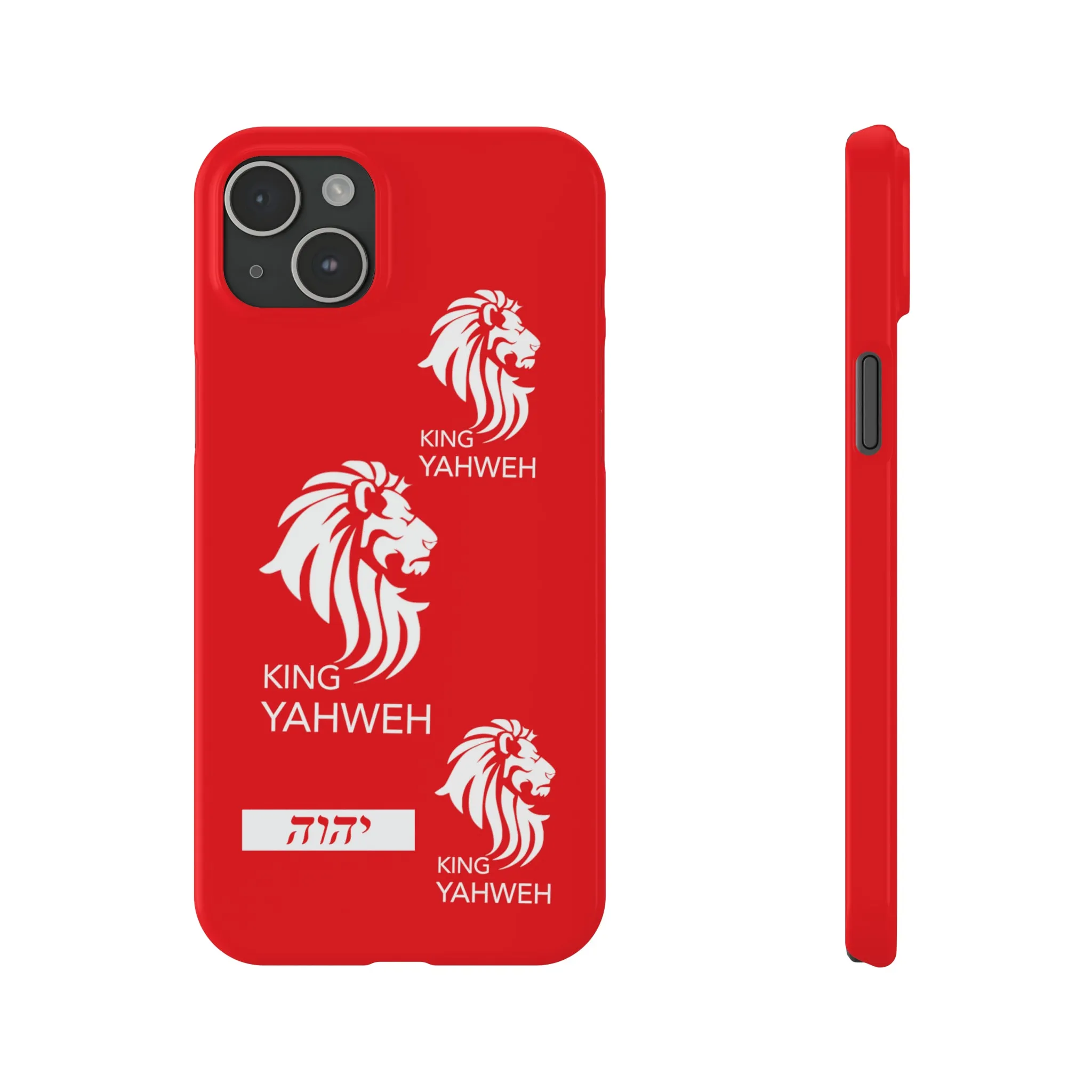 King YAHWEH Trends Slim Phone Case (Red/White lion)