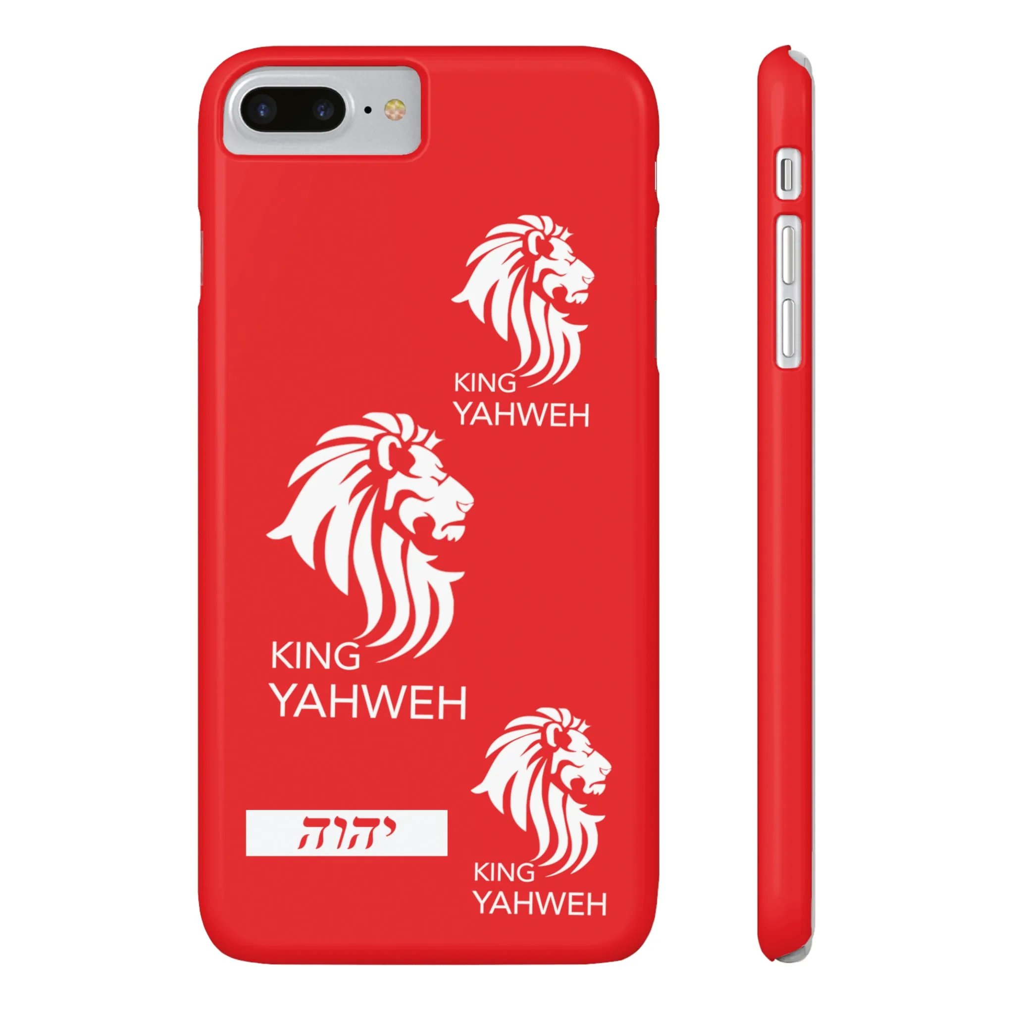 King YAHWEH Trends Slim Phone Case (Red/White lion)