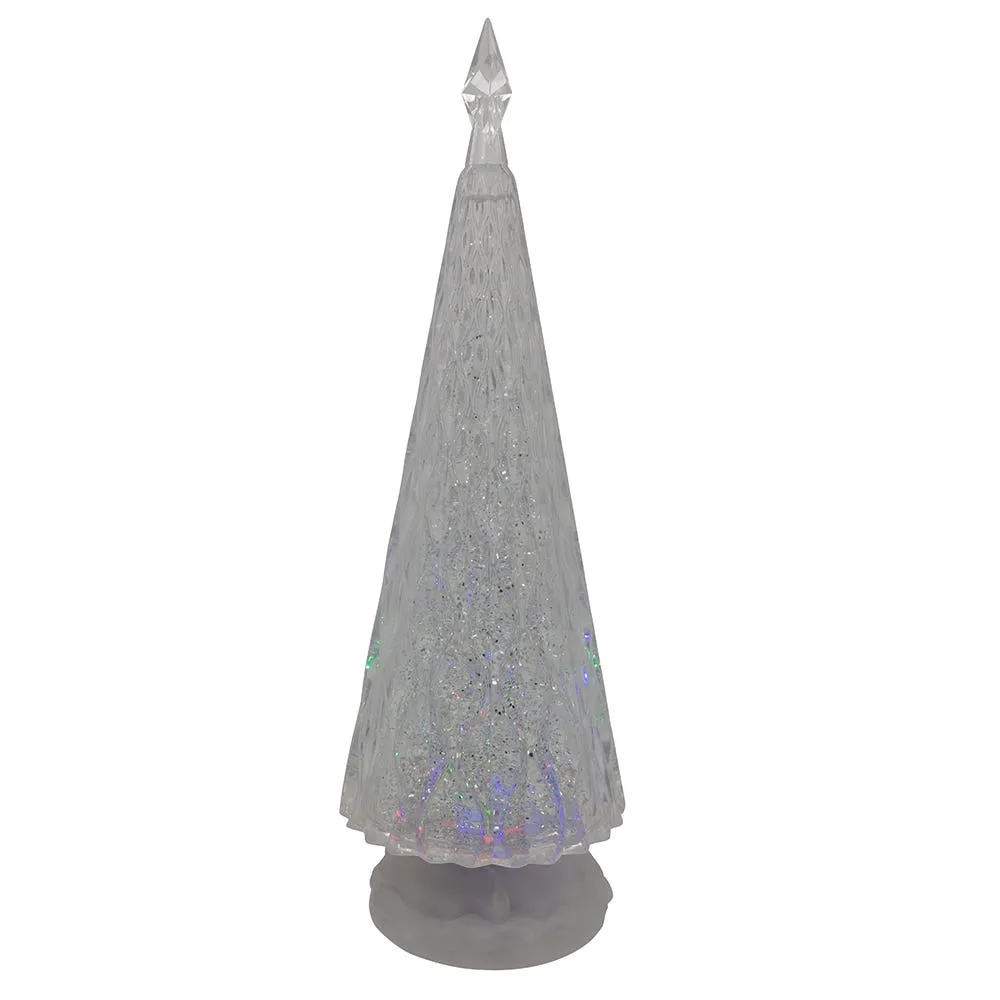 Kurt Adler 13.6-Inch Battery Operated RGB Color Changing Christmas Tree with Water