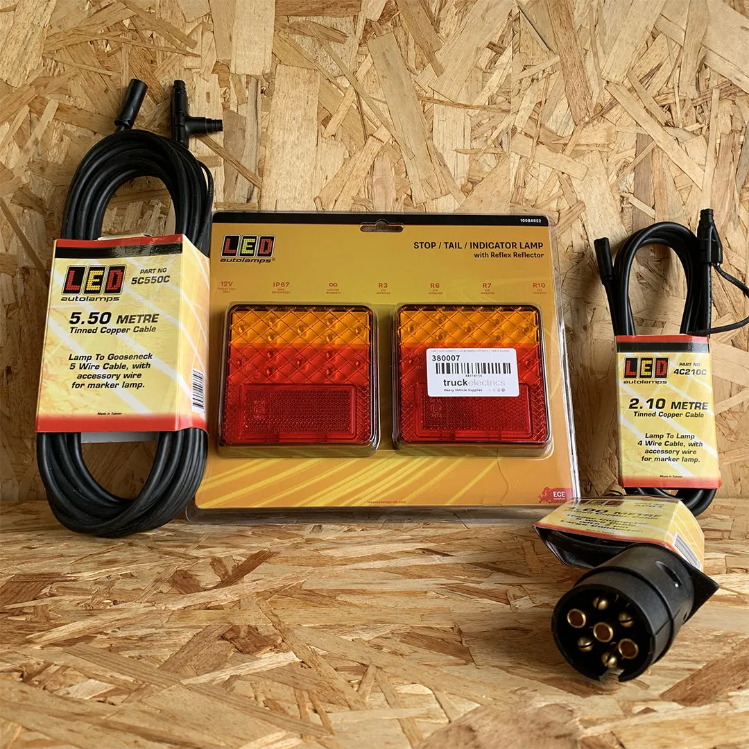 LED Autolamps Square Trailer Lights / Plug & Play Kit