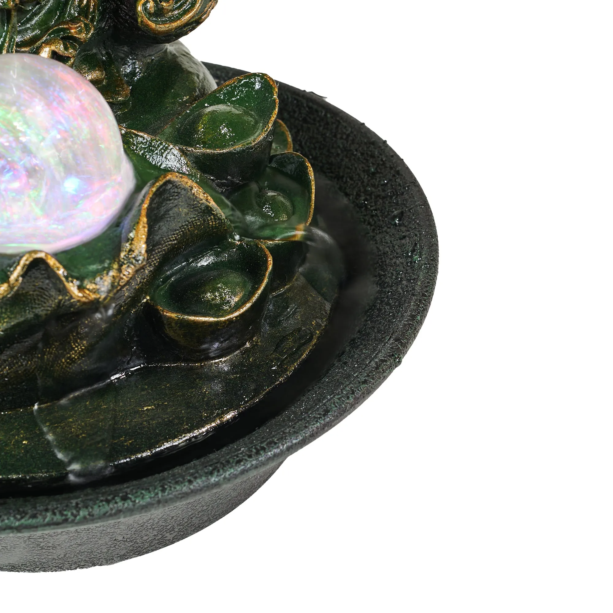 LED Fountain-Lucky Buddha With Spinning Ball