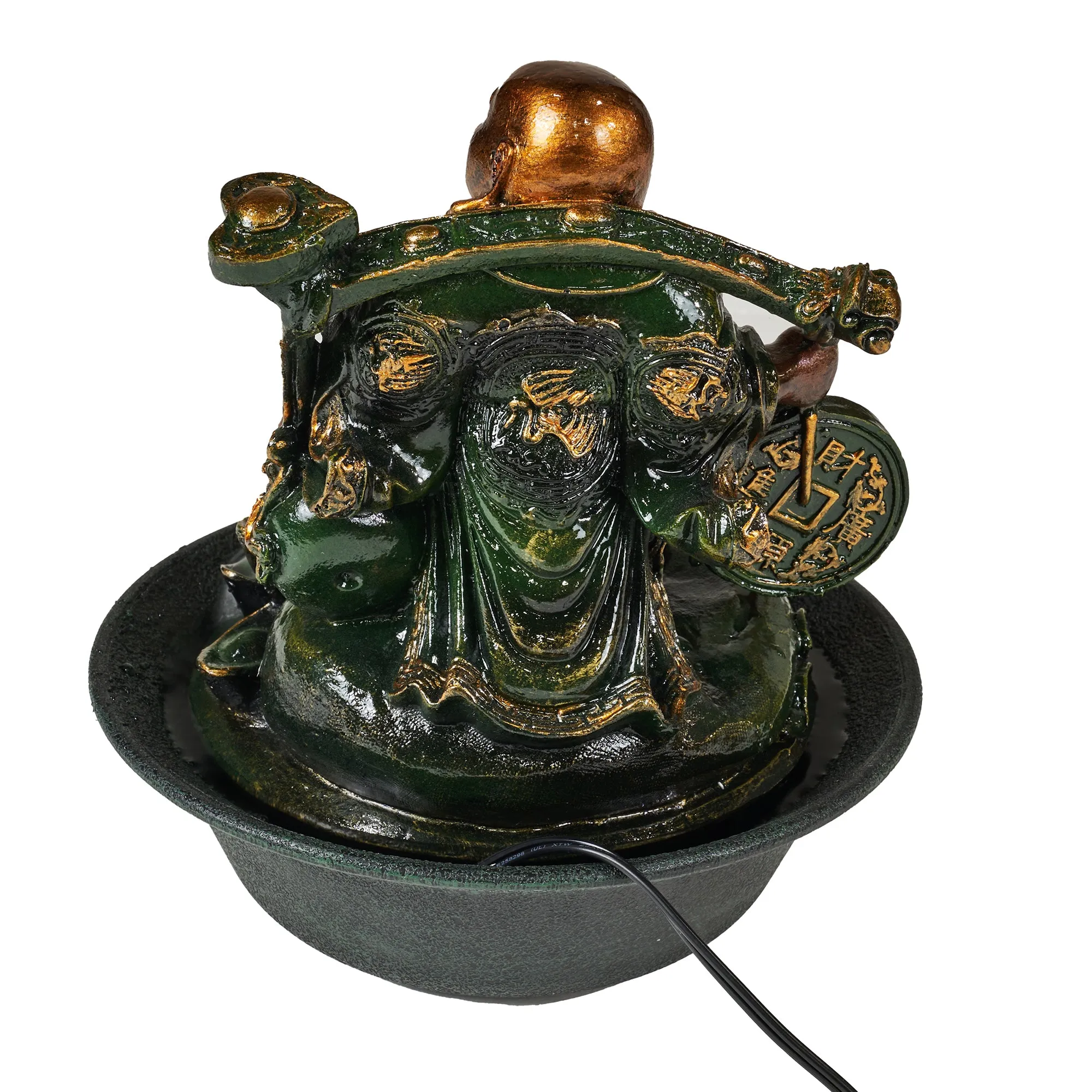 LED Fountain-Lucky Buddha With Spinning Ball