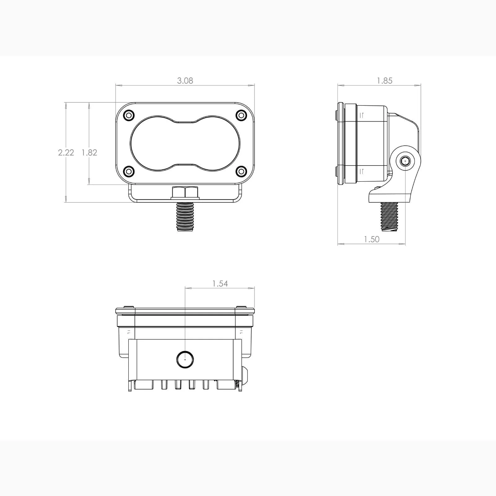 LED Light Pods Spot Pattern Pair S2 Pro Series Baja Designs
