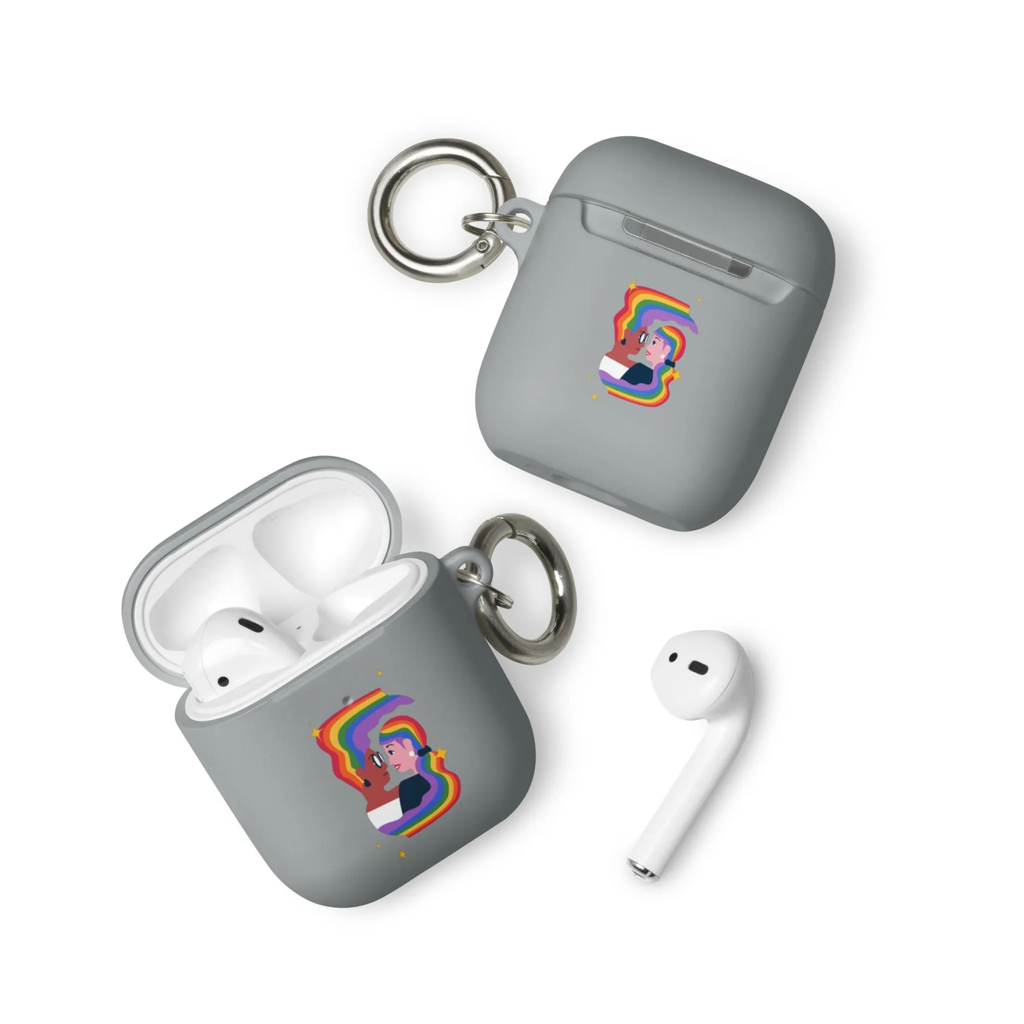 Lesbian Pride Rubber Case for Apple AirPods - Embrace