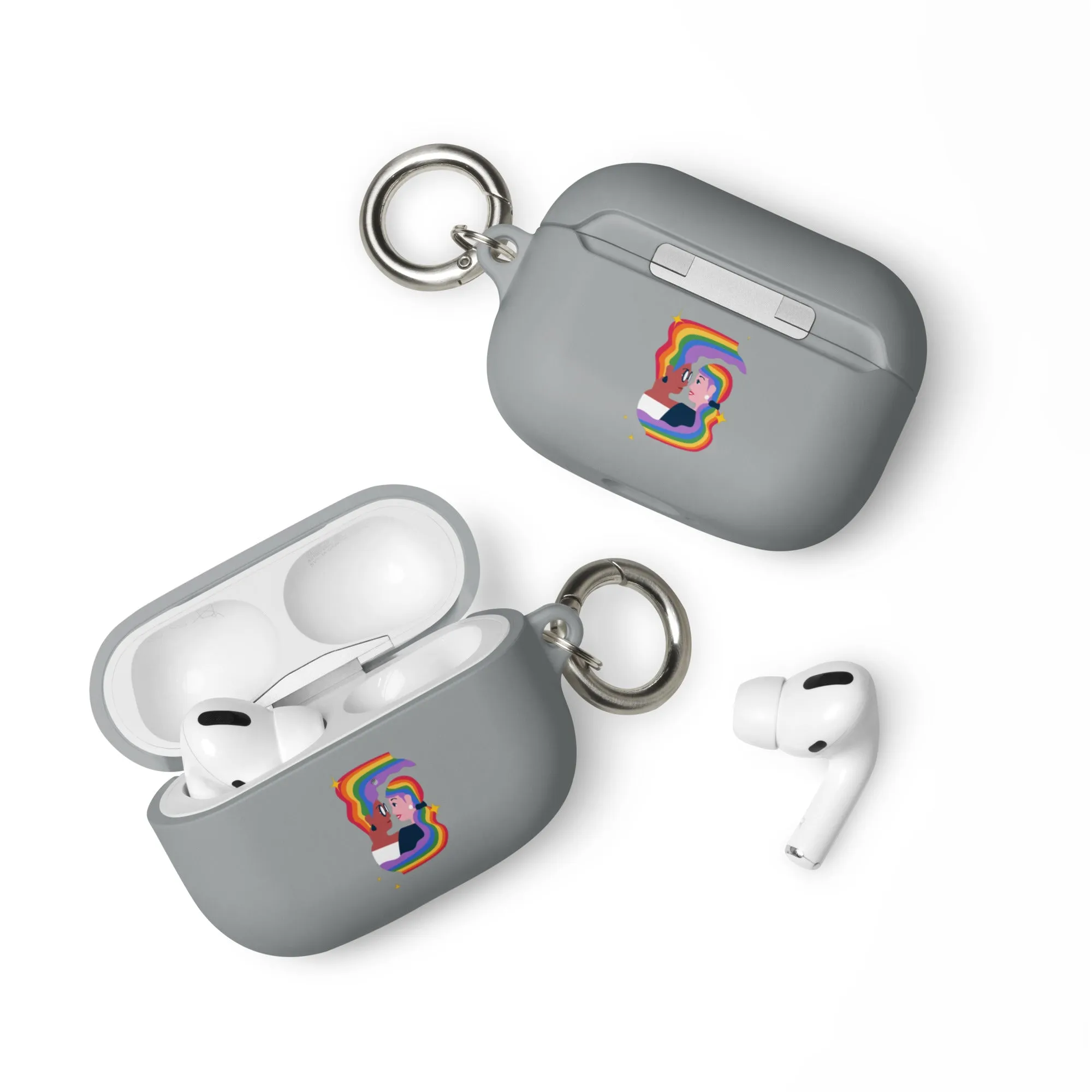 Lesbian Pride Rubber Case for Apple AirPods - Embrace