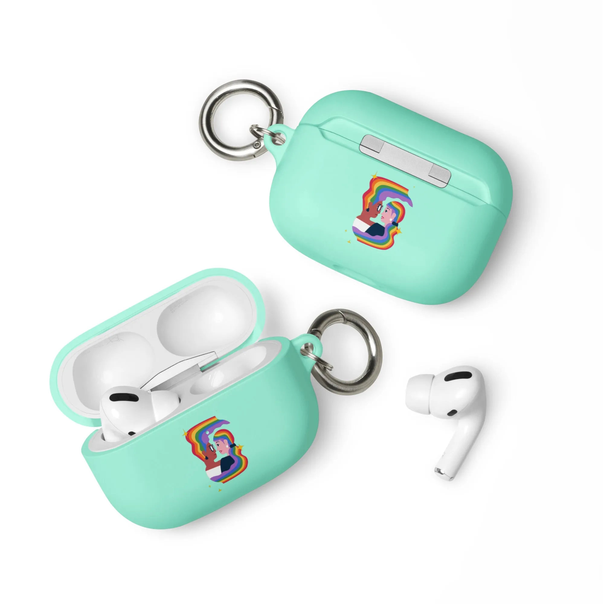 Lesbian Pride Rubber Case for Apple AirPods - Embrace
