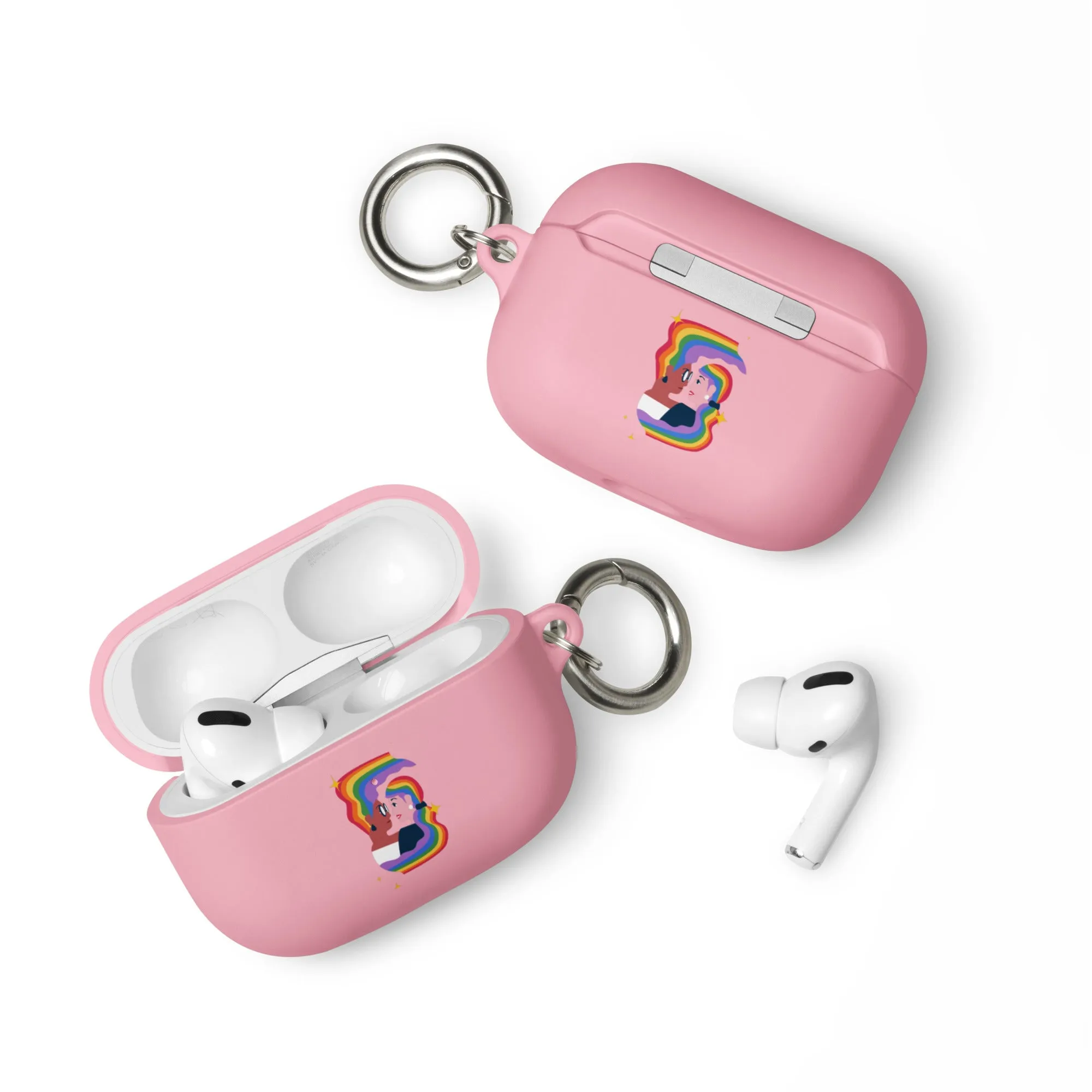 Lesbian Pride Rubber Case for Apple AirPods - Embrace