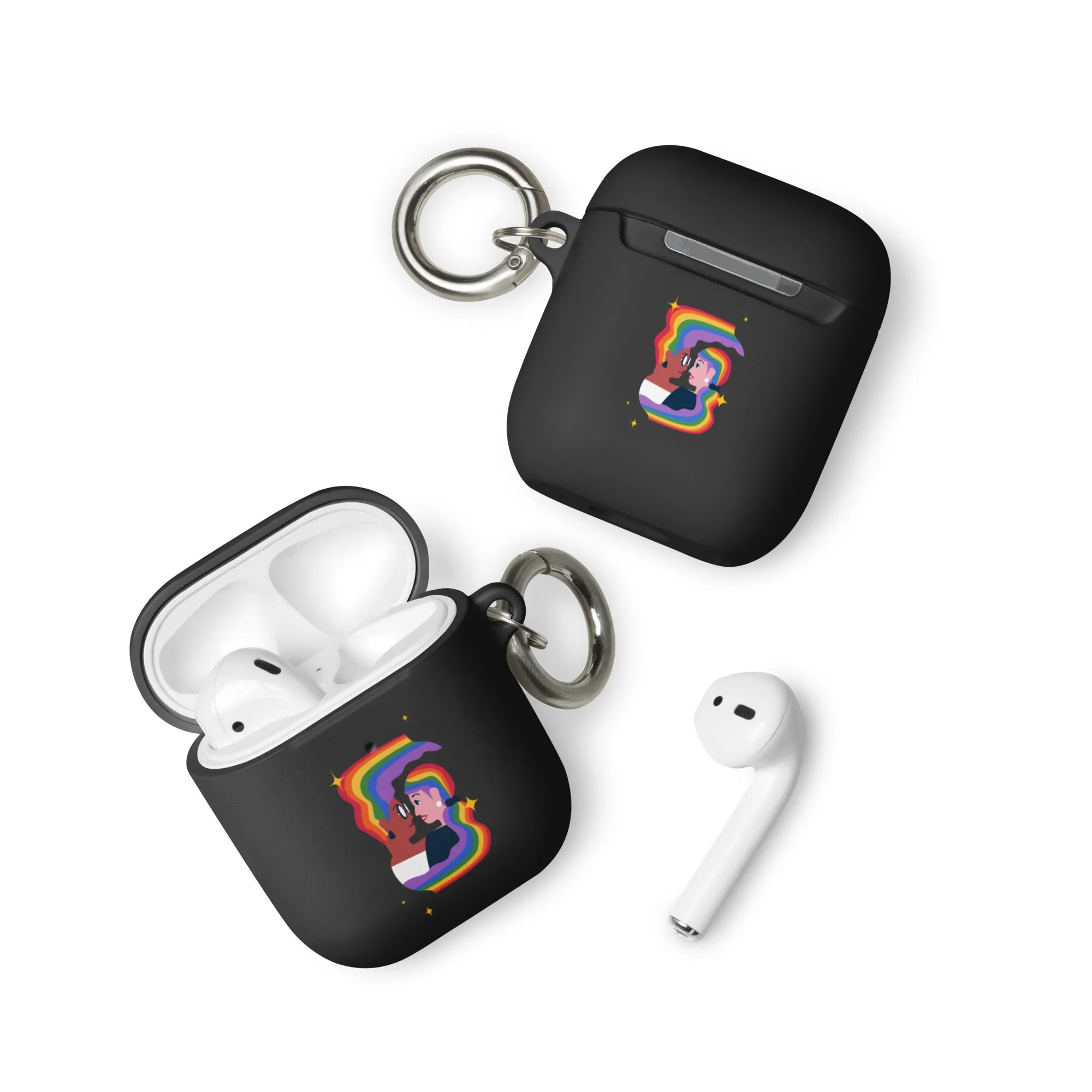 Lesbian Pride Rubber Case for Apple AirPods - Embrace