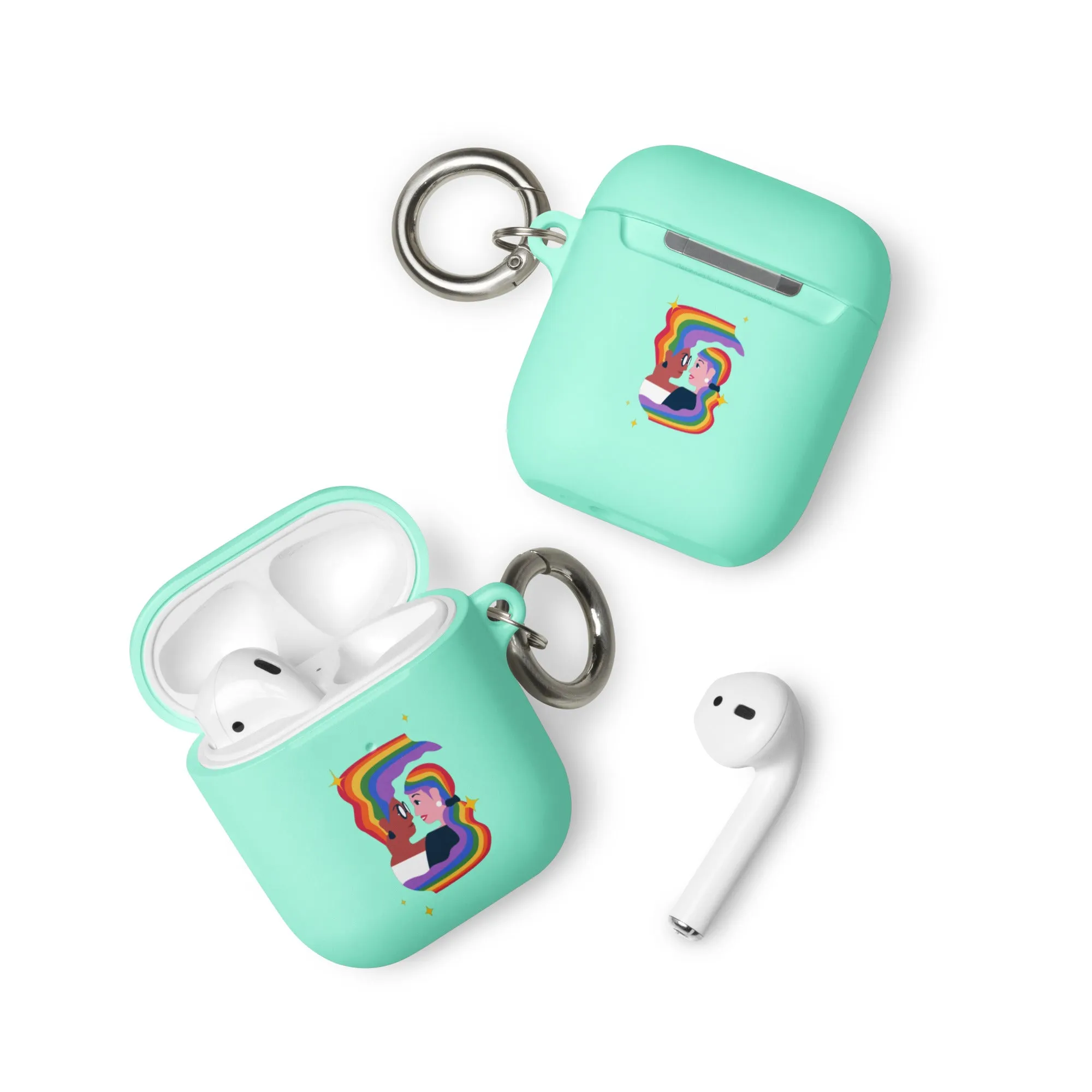 Lesbian Pride Rubber Case for Apple AirPods - Embrace
