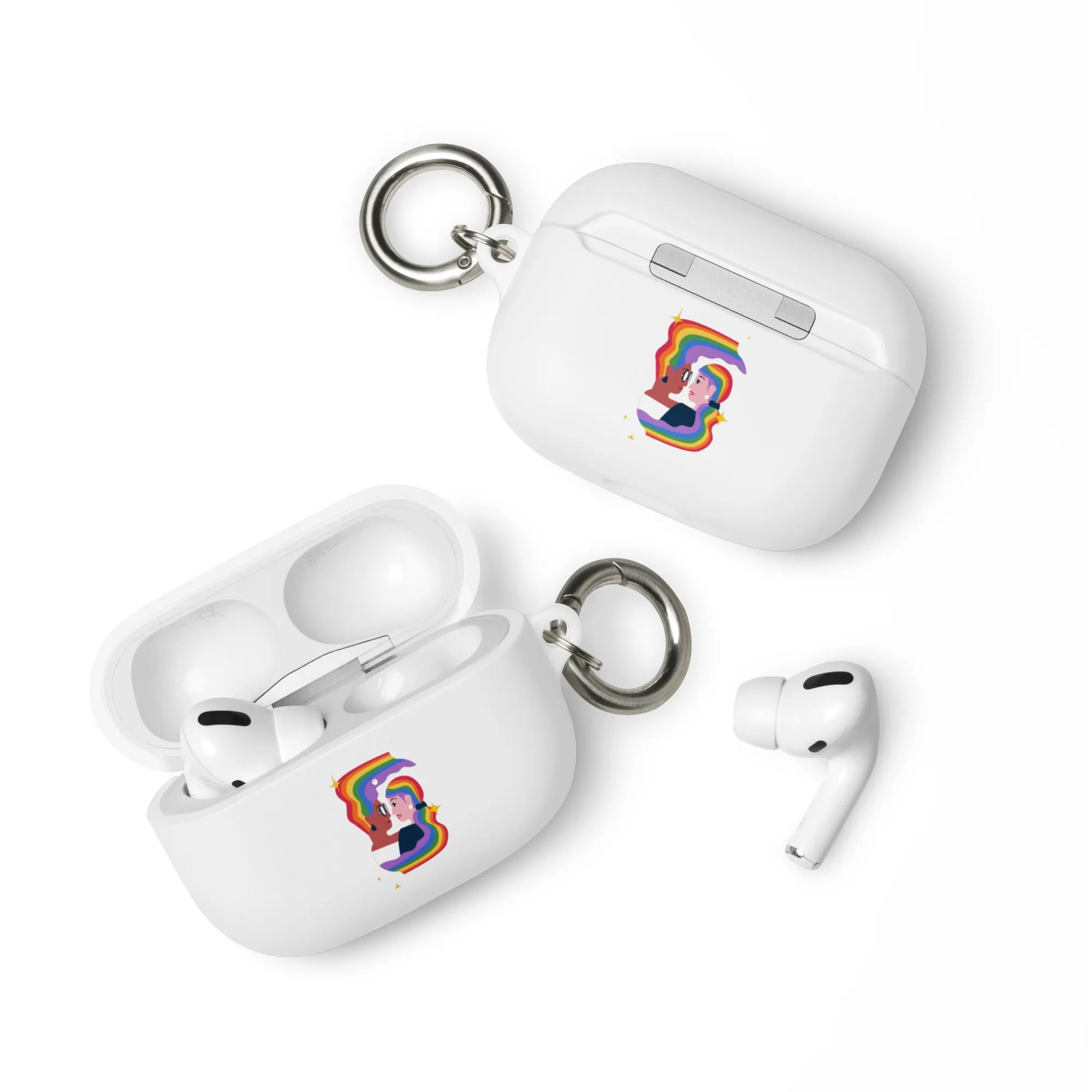 Lesbian Pride Rubber Case for Apple AirPods - Embrace