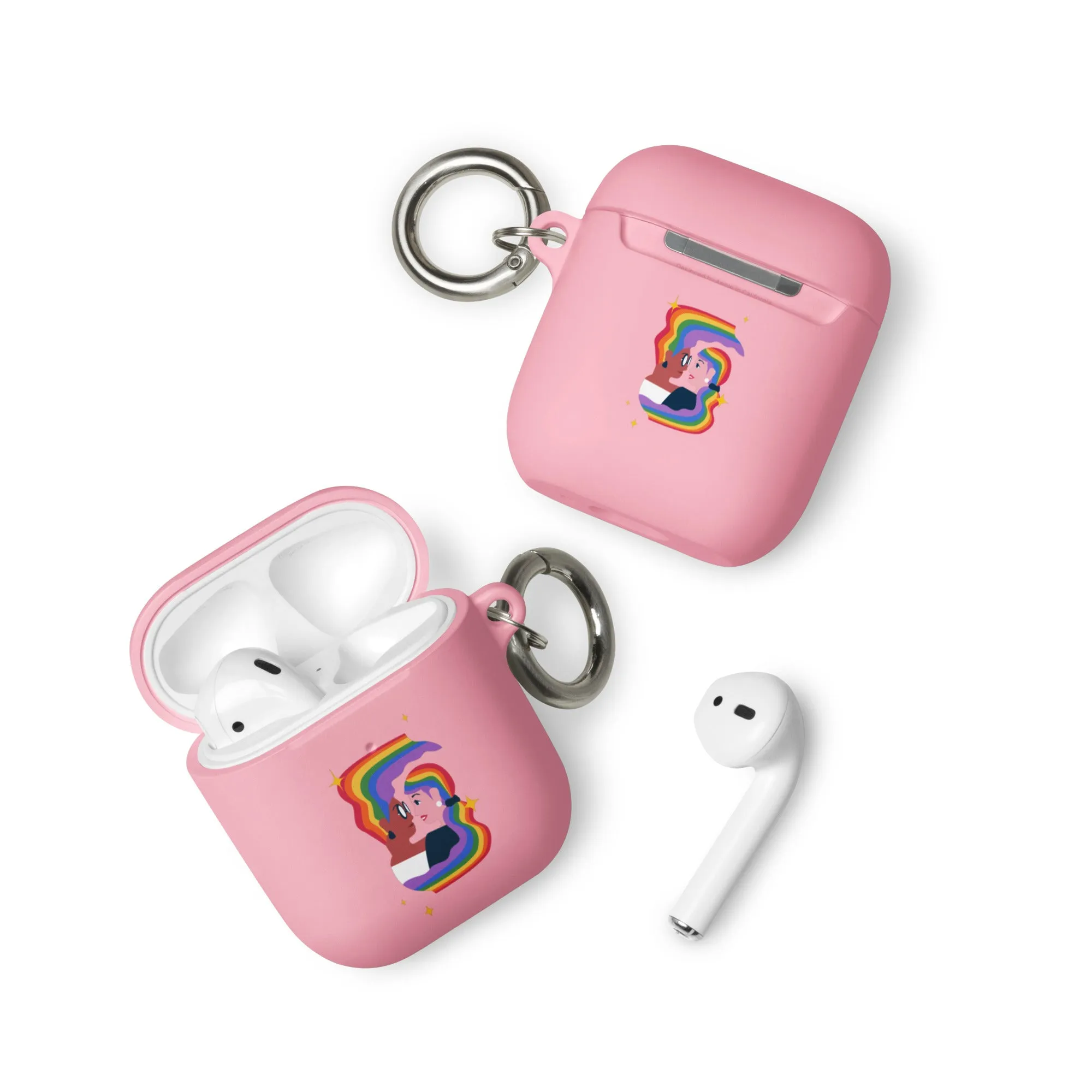 Lesbian Pride Rubber Case for Apple AirPods - Embrace