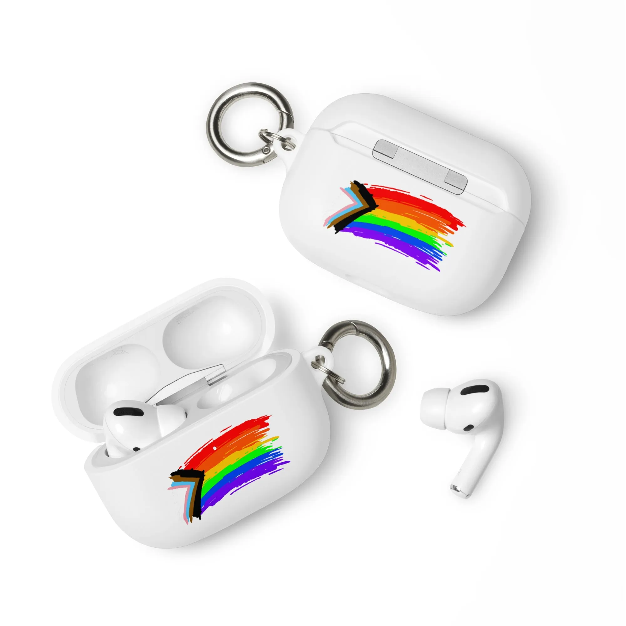 LGBTQ Pride Rubber Case for Apple AirPods - Progress Paint