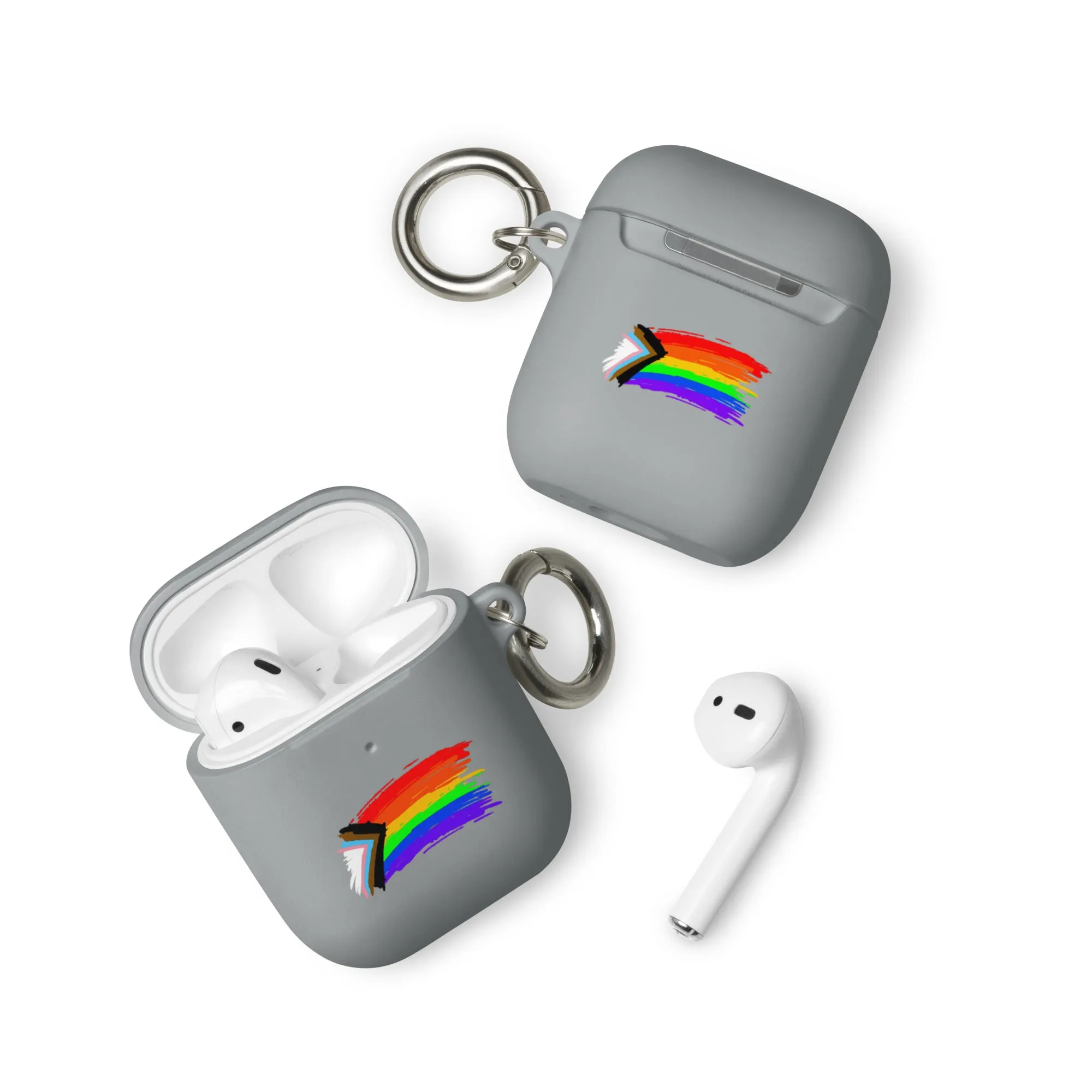 LGBTQ Pride Rubber Case for Apple AirPods - Progress Paint