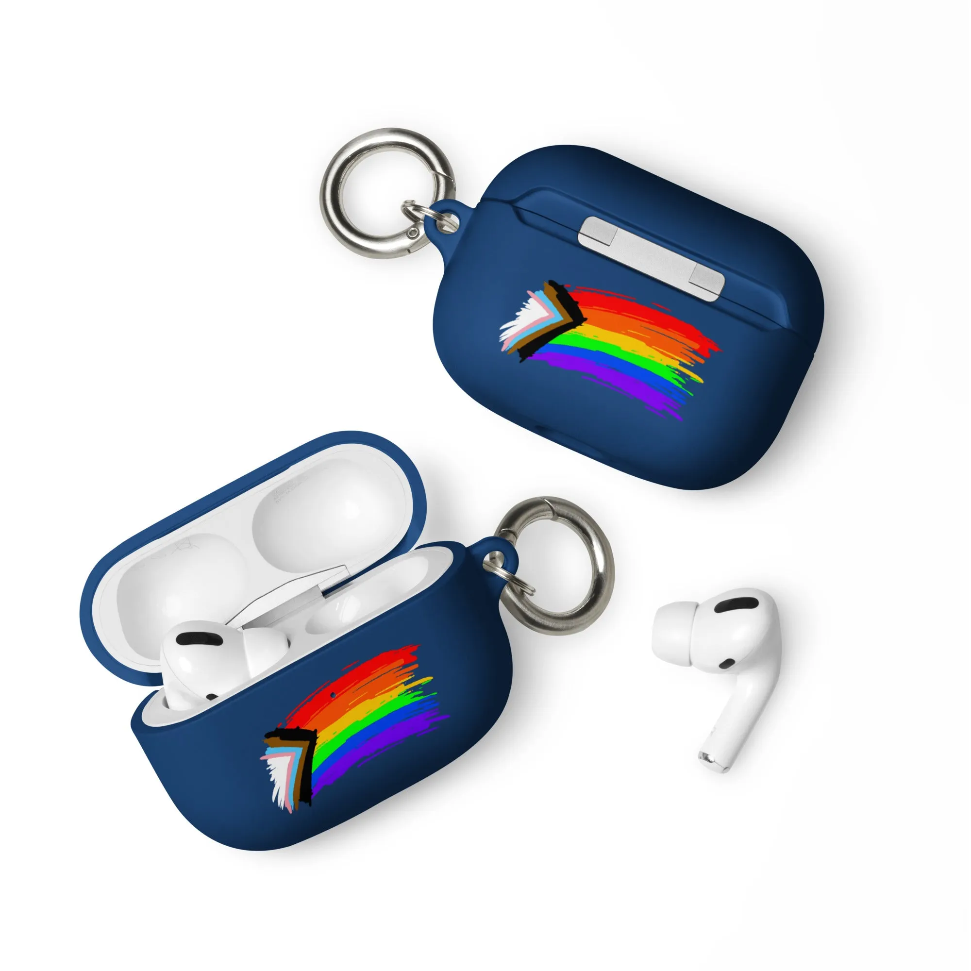 LGBTQ Pride Rubber Case for Apple AirPods - Progress Paint