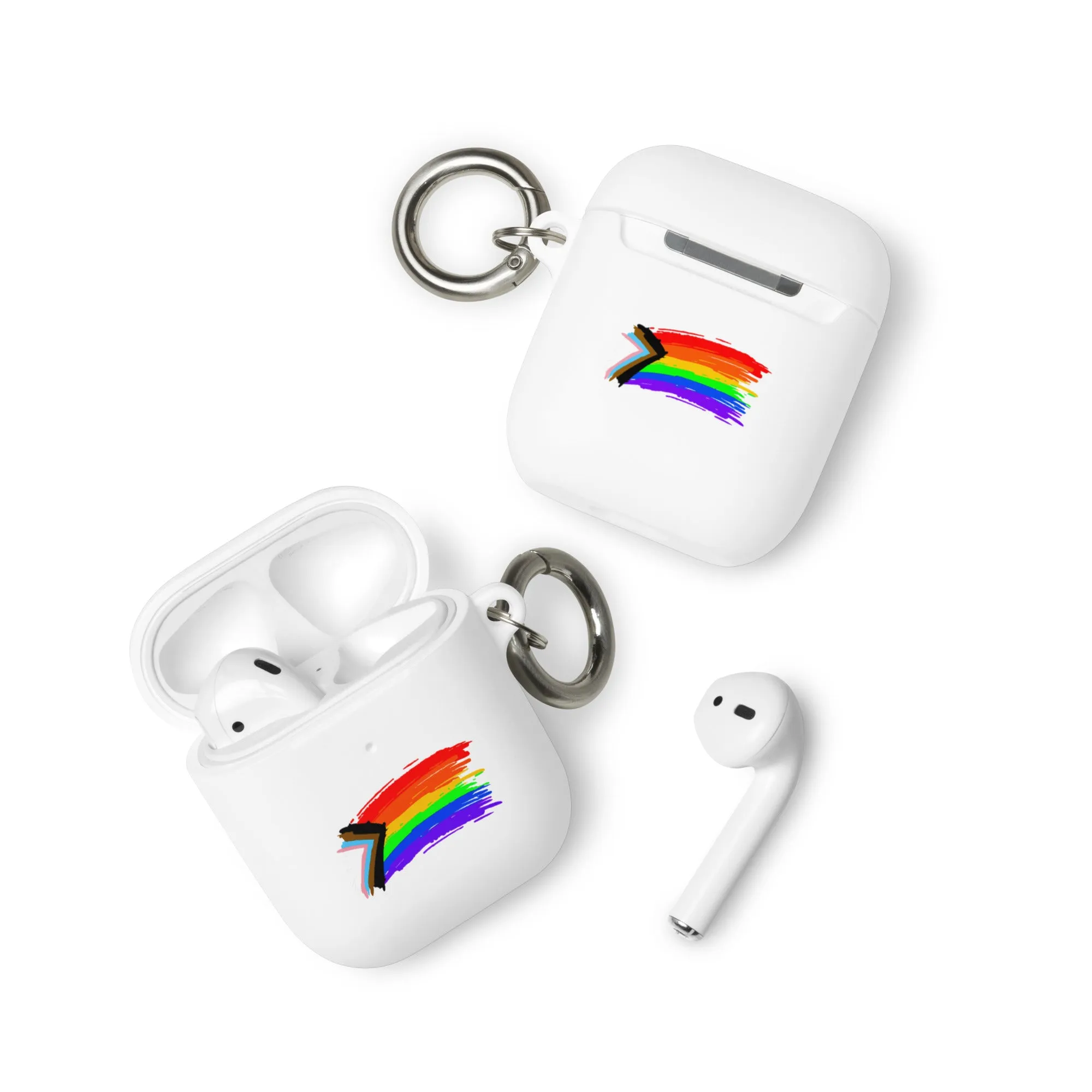 LGBTQ Pride Rubber Case for Apple AirPods - Progress Paint