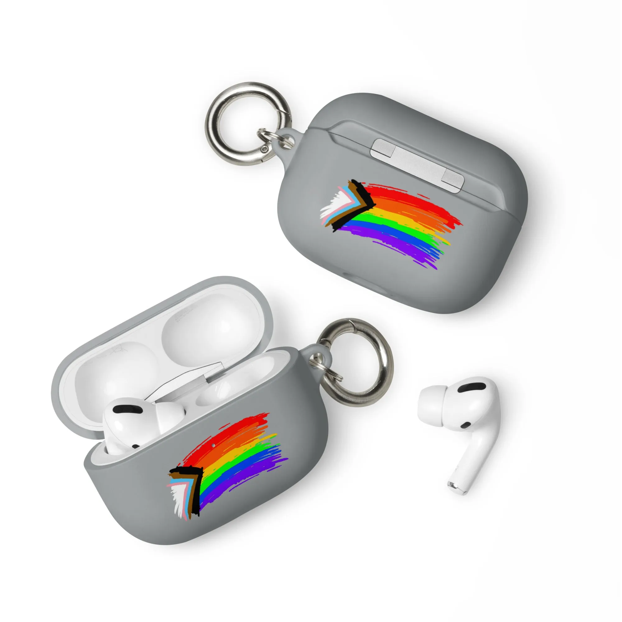 LGBTQ Pride Rubber Case for Apple AirPods - Progress Paint