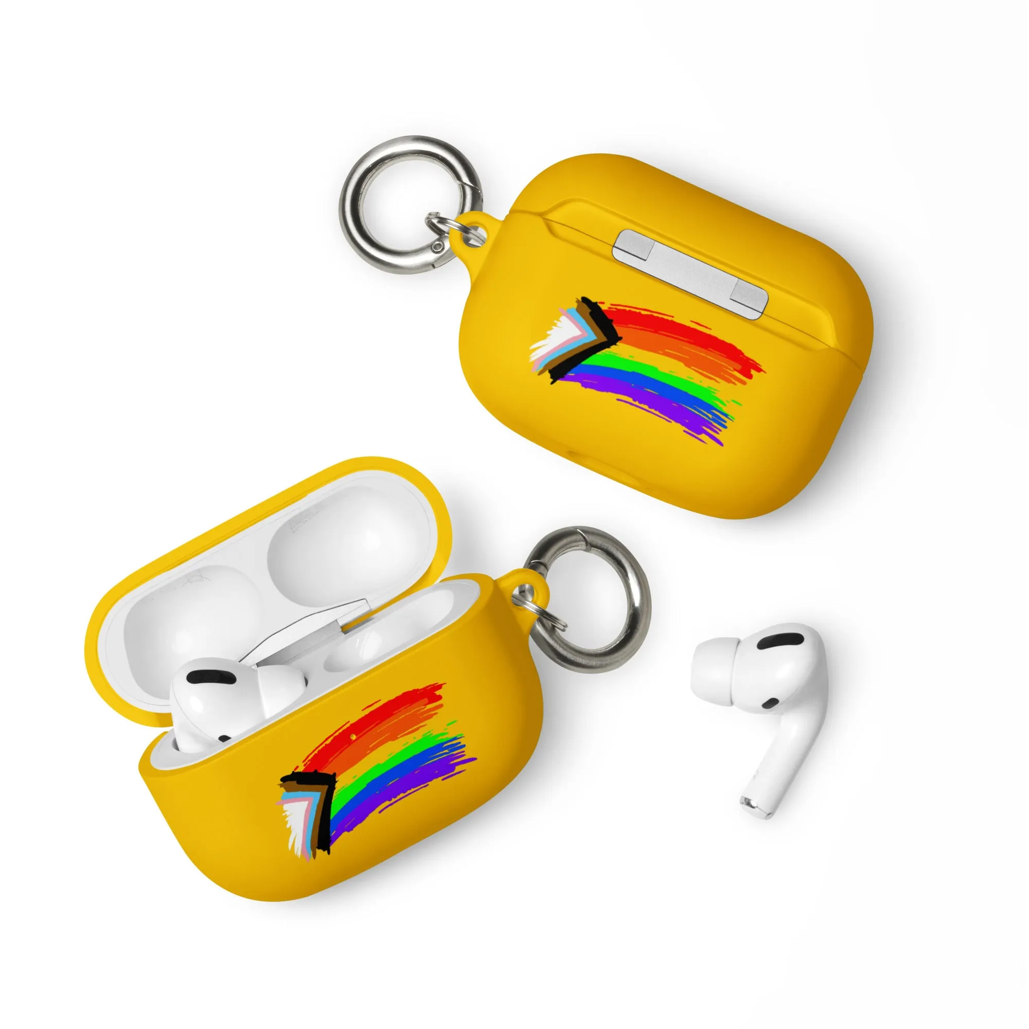 LGBTQ Pride Rubber Case for Apple AirPods - Progress Paint