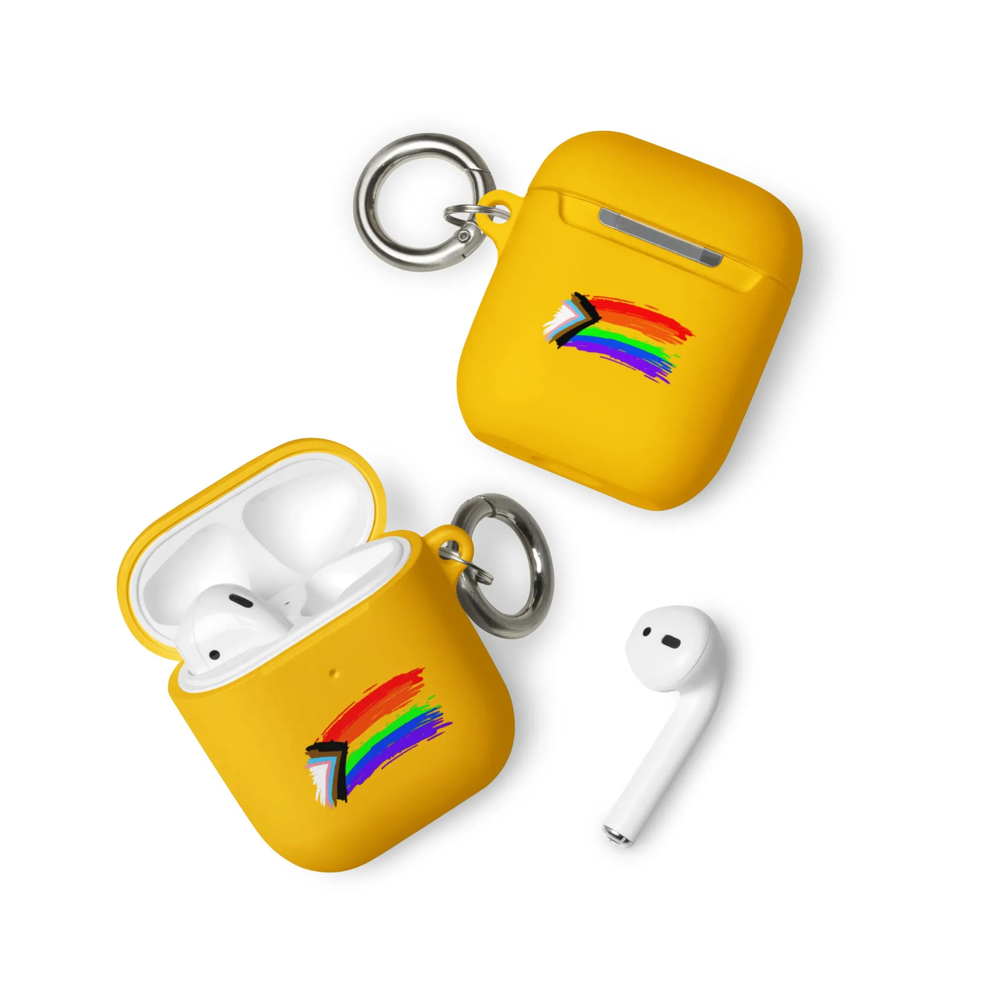 LGBTQ Pride Rubber Case for Apple AirPods - Progress Paint