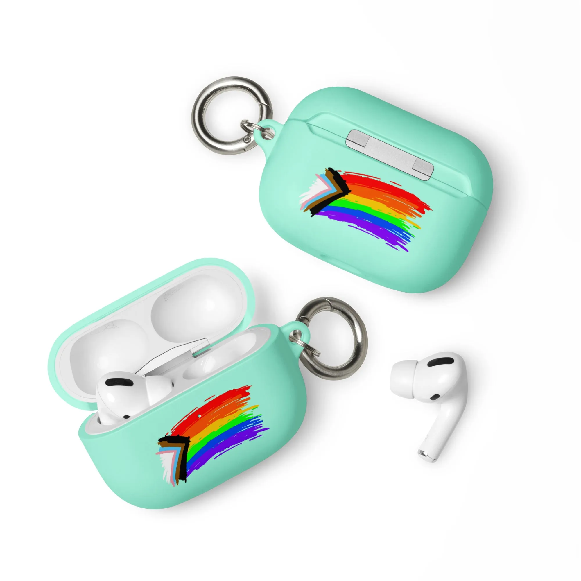LGBTQ Pride Rubber Case for Apple AirPods - Progress Paint