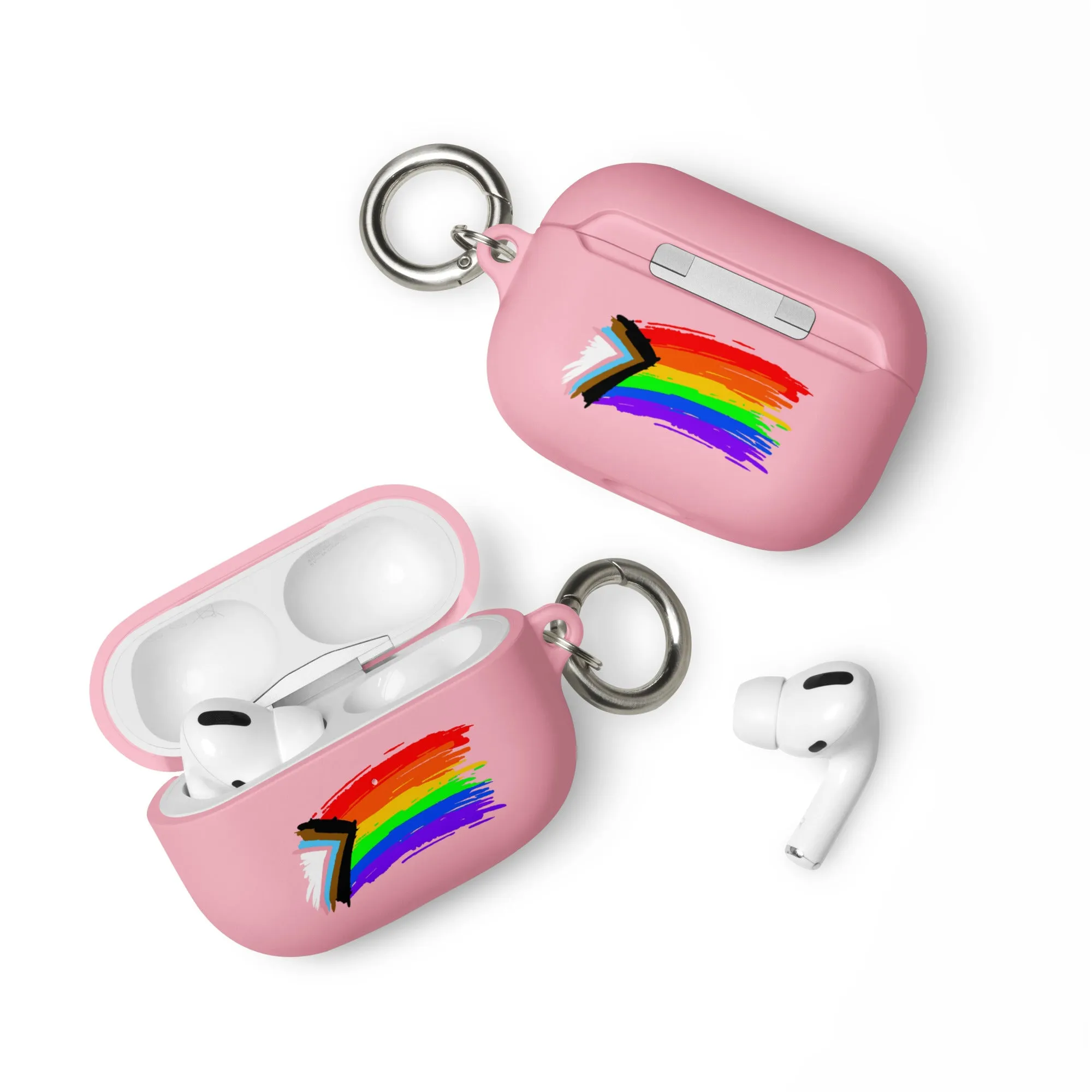 LGBTQ Pride Rubber Case for Apple AirPods - Progress Paint