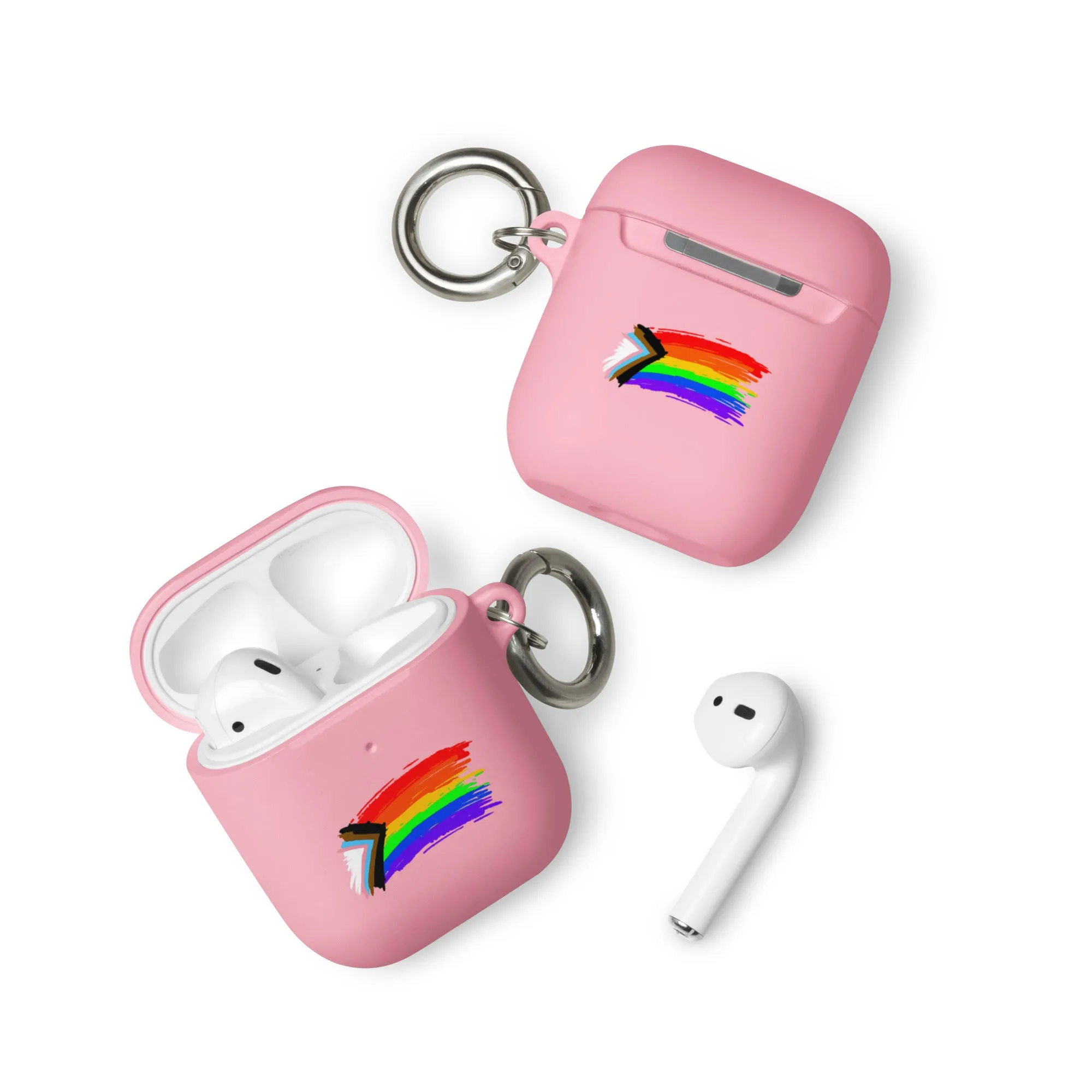 LGBTQ Pride Rubber Case for Apple AirPods - Progress Paint