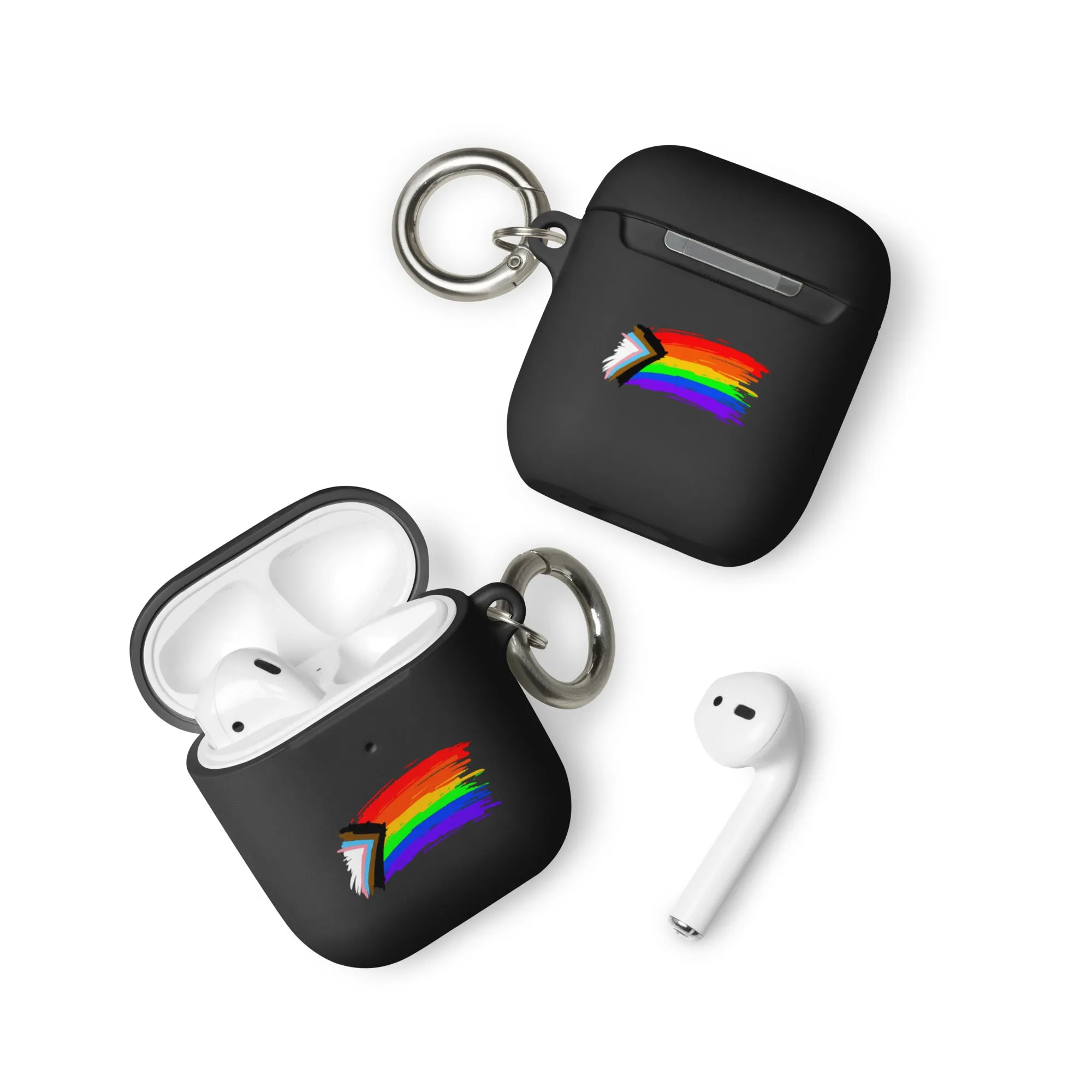 LGBTQ Pride Rubber Case for Apple AirPods - Progress Paint