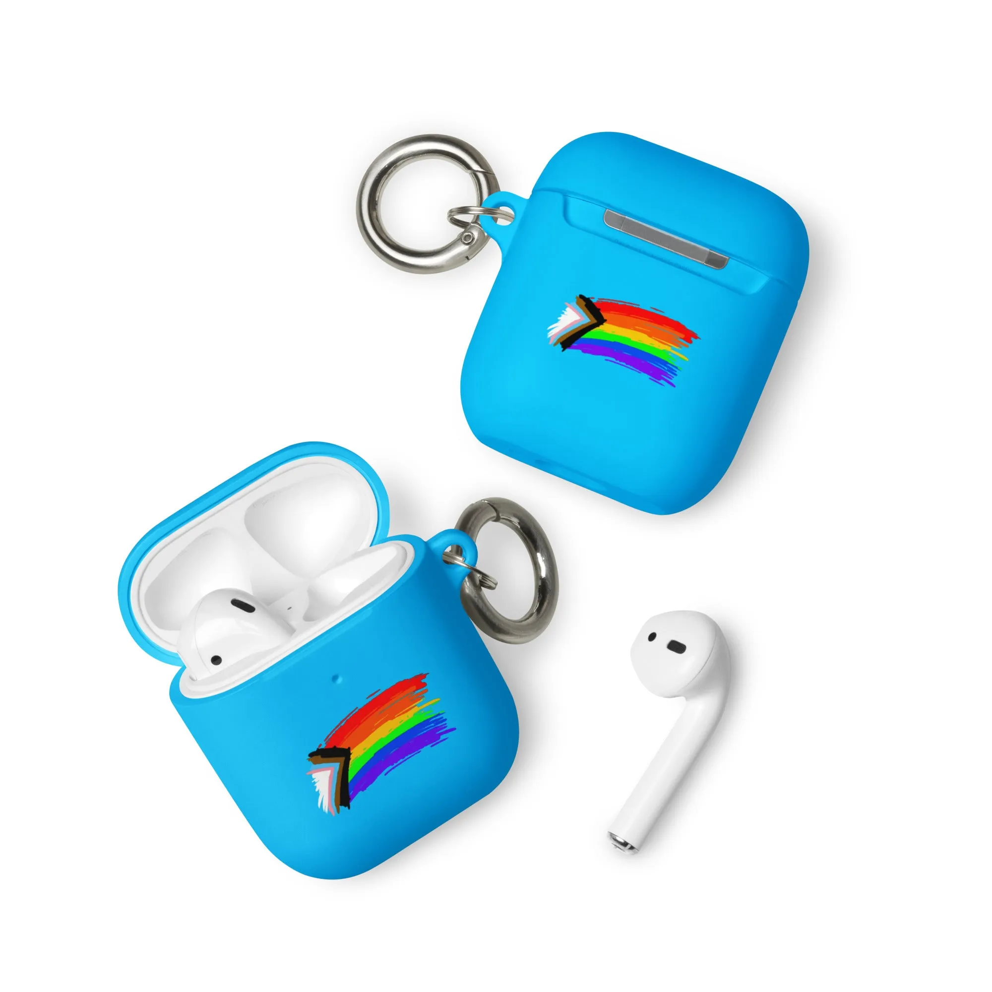 LGBTQ Pride Rubber Case for Apple AirPods - Progress Paint