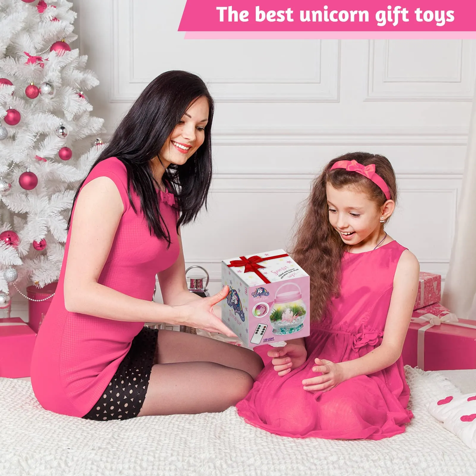 Light Up Unicorn Terrarium Kit for Kids, Unicorns Gifts for Girls - Unicorn Toys & Stuff, Arts & Crafts Kits, 6 Year Old Girls Birthday Gifts Ages 5 7 8